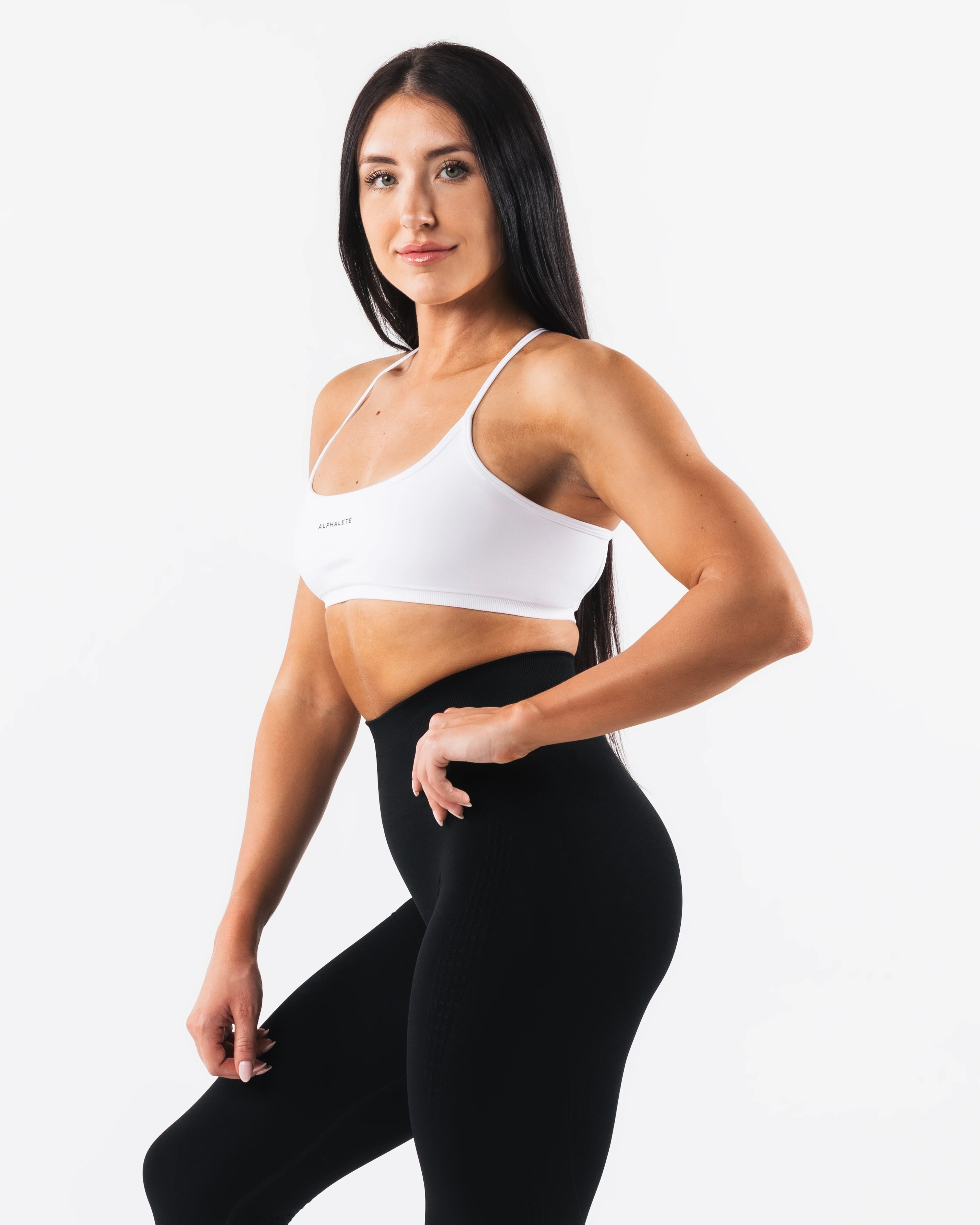 Amplify Back Cross Bra - White - Image 4