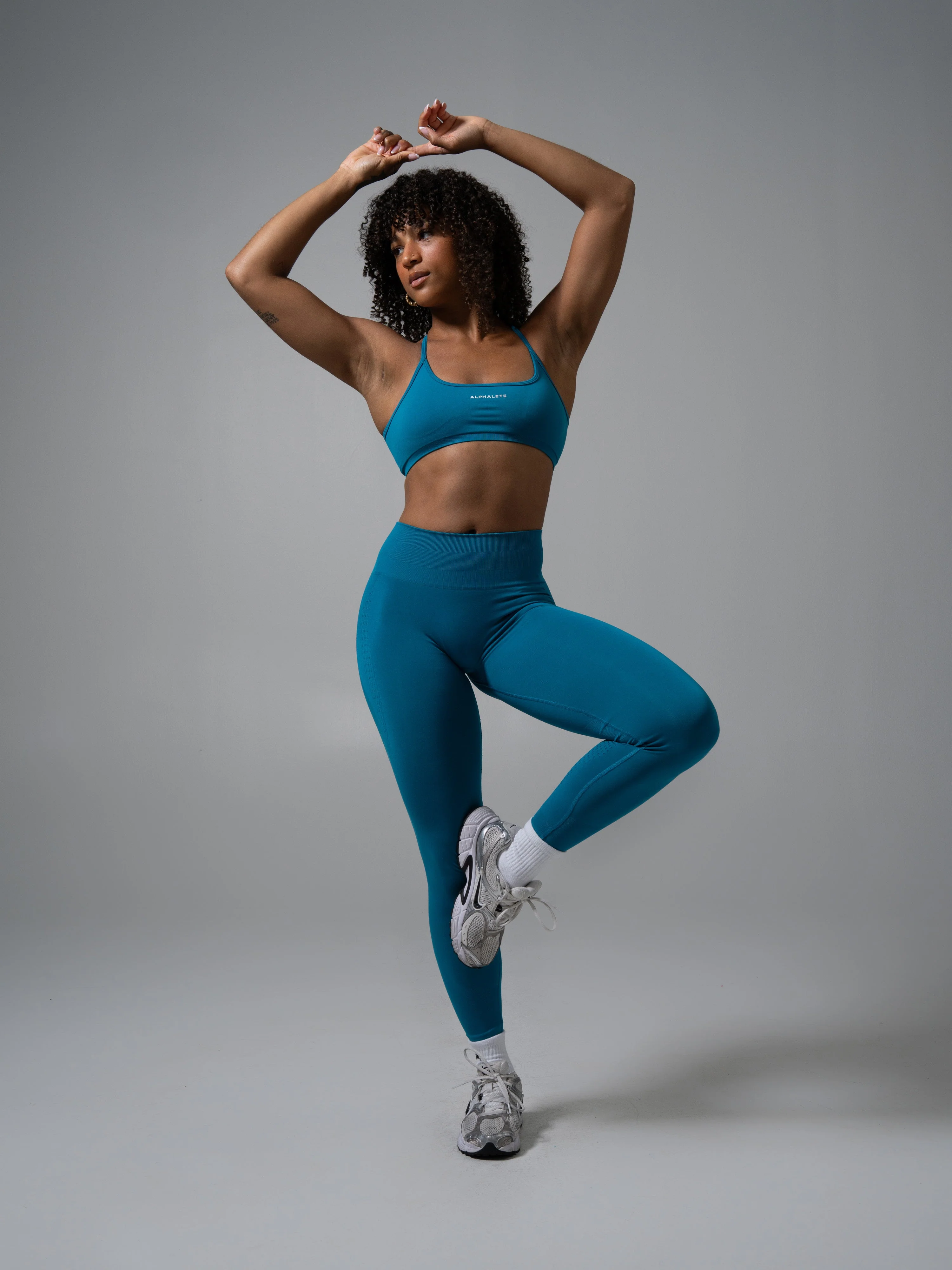 Contour Mid Rise Legging - Tidal Teal - Image 4