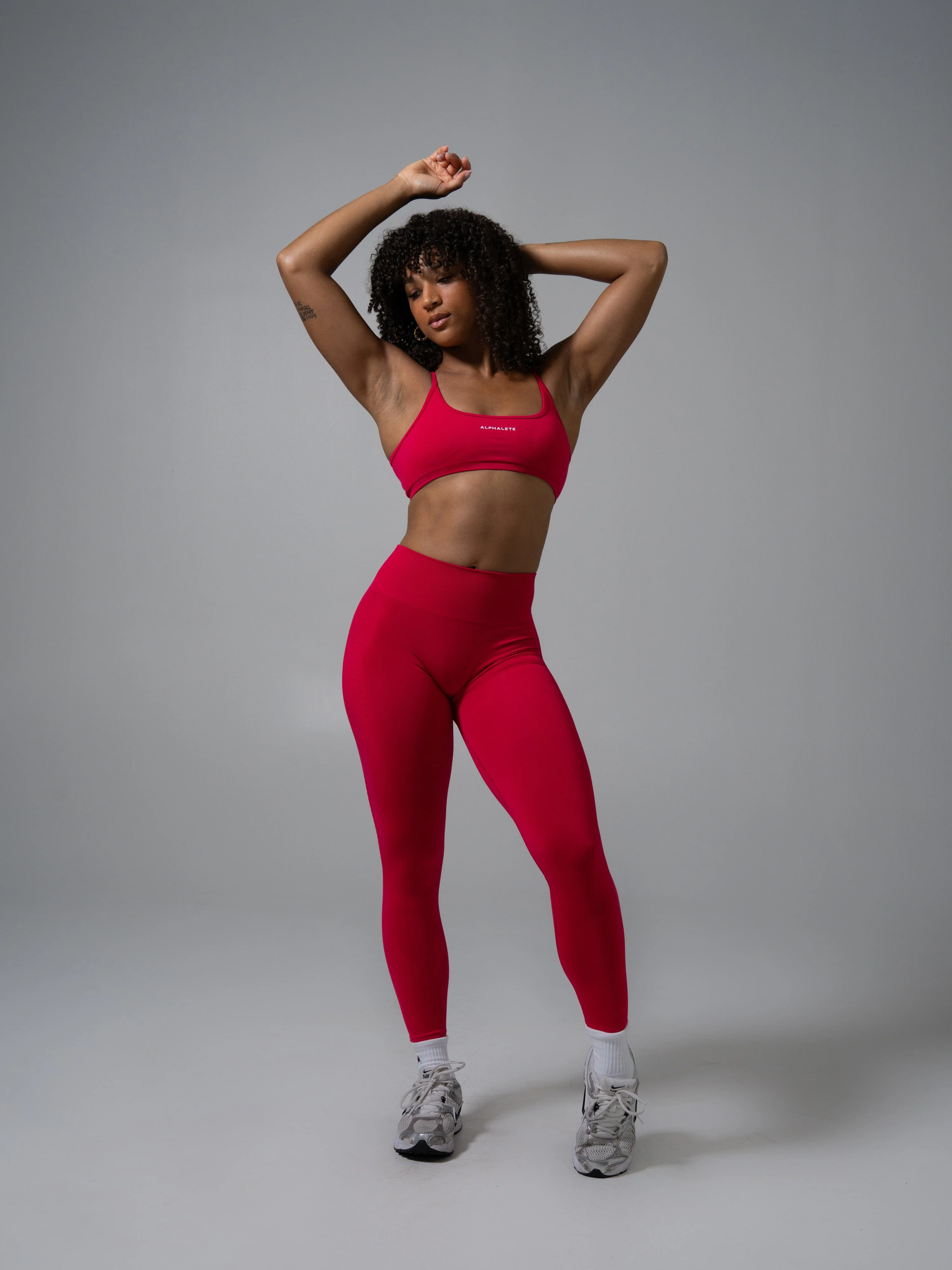 Contour Mid Rise Legging - Wild Strawberry - Image 5