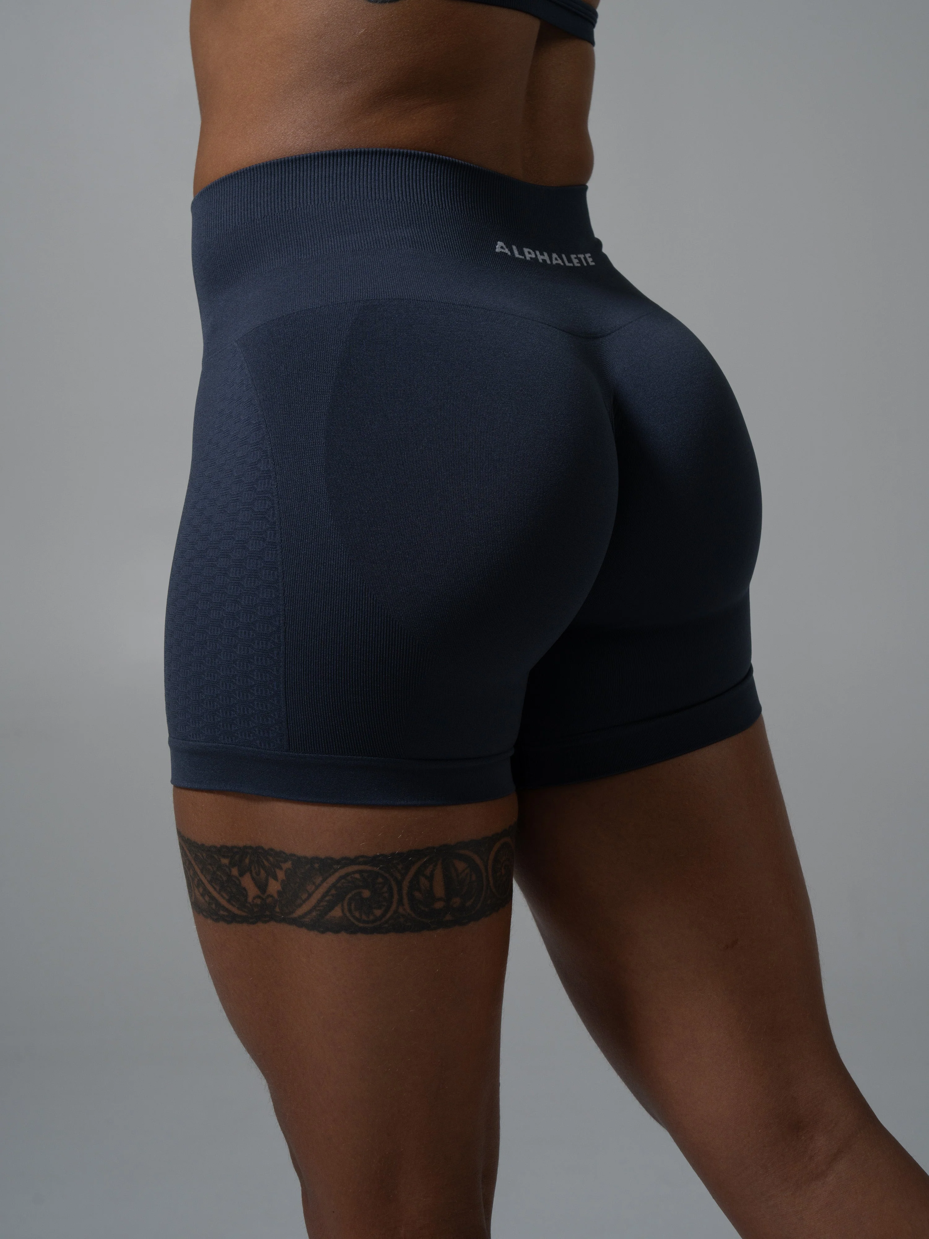 Contour Mid Rise Short - Dusty Navy - Image 5