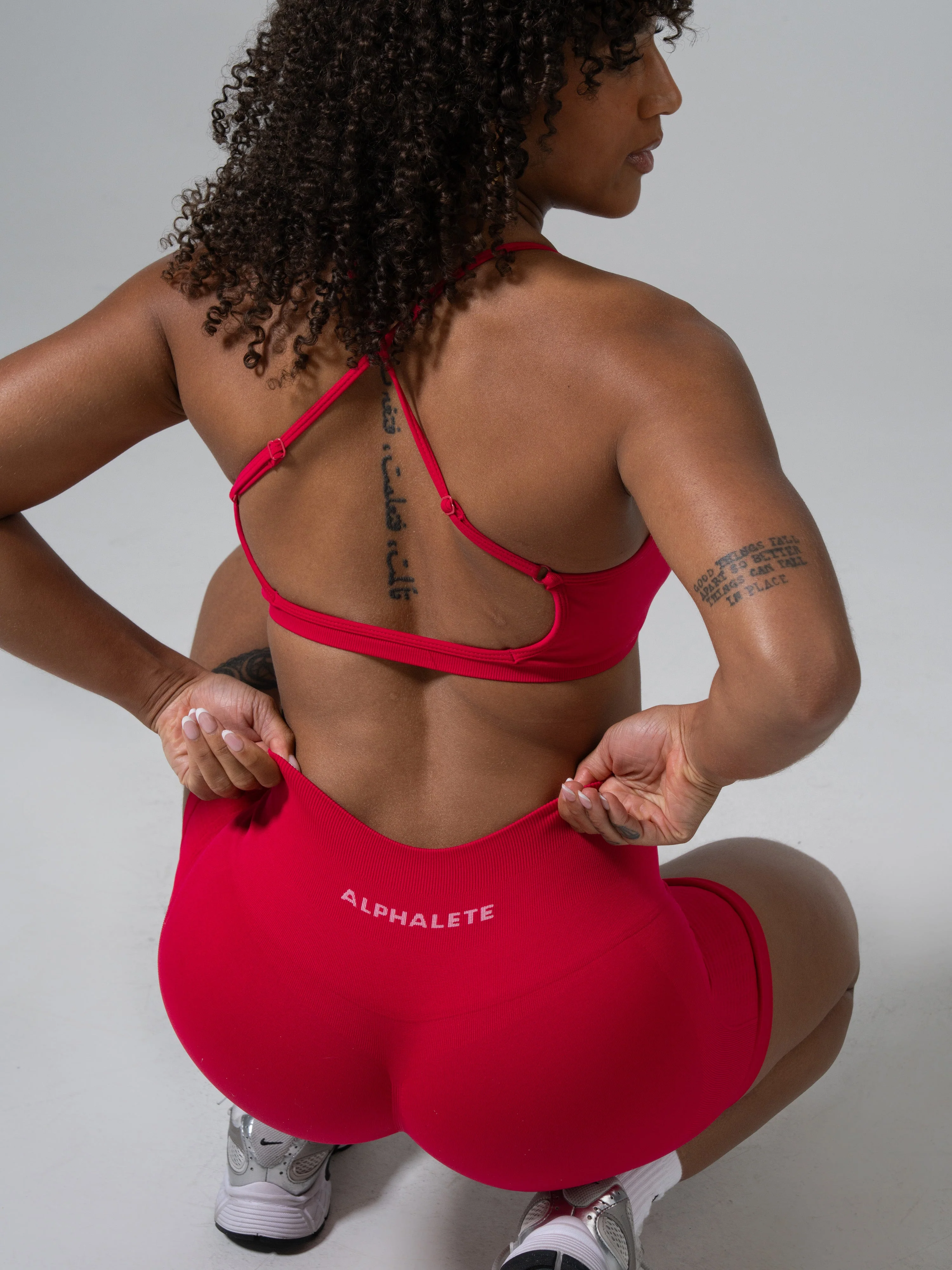 Contour Mid Rise Short - Wild Strawberry - Image 5