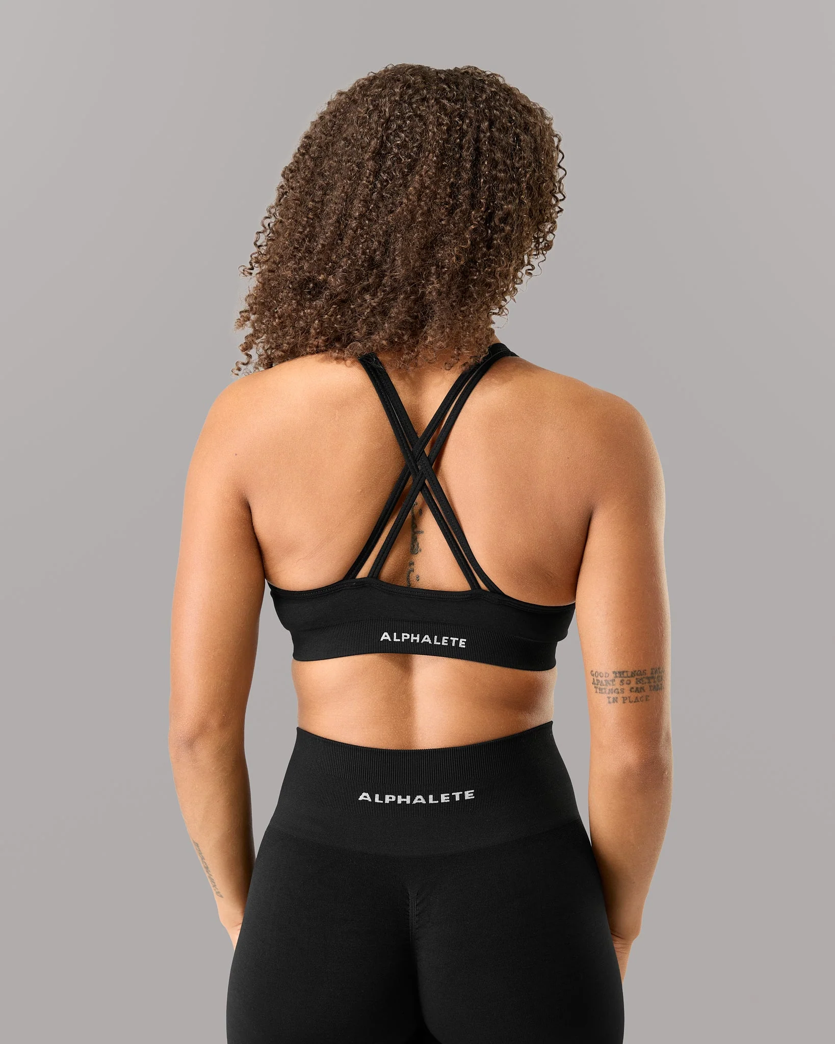 Amplify Deep V Bra - Black - Image 4