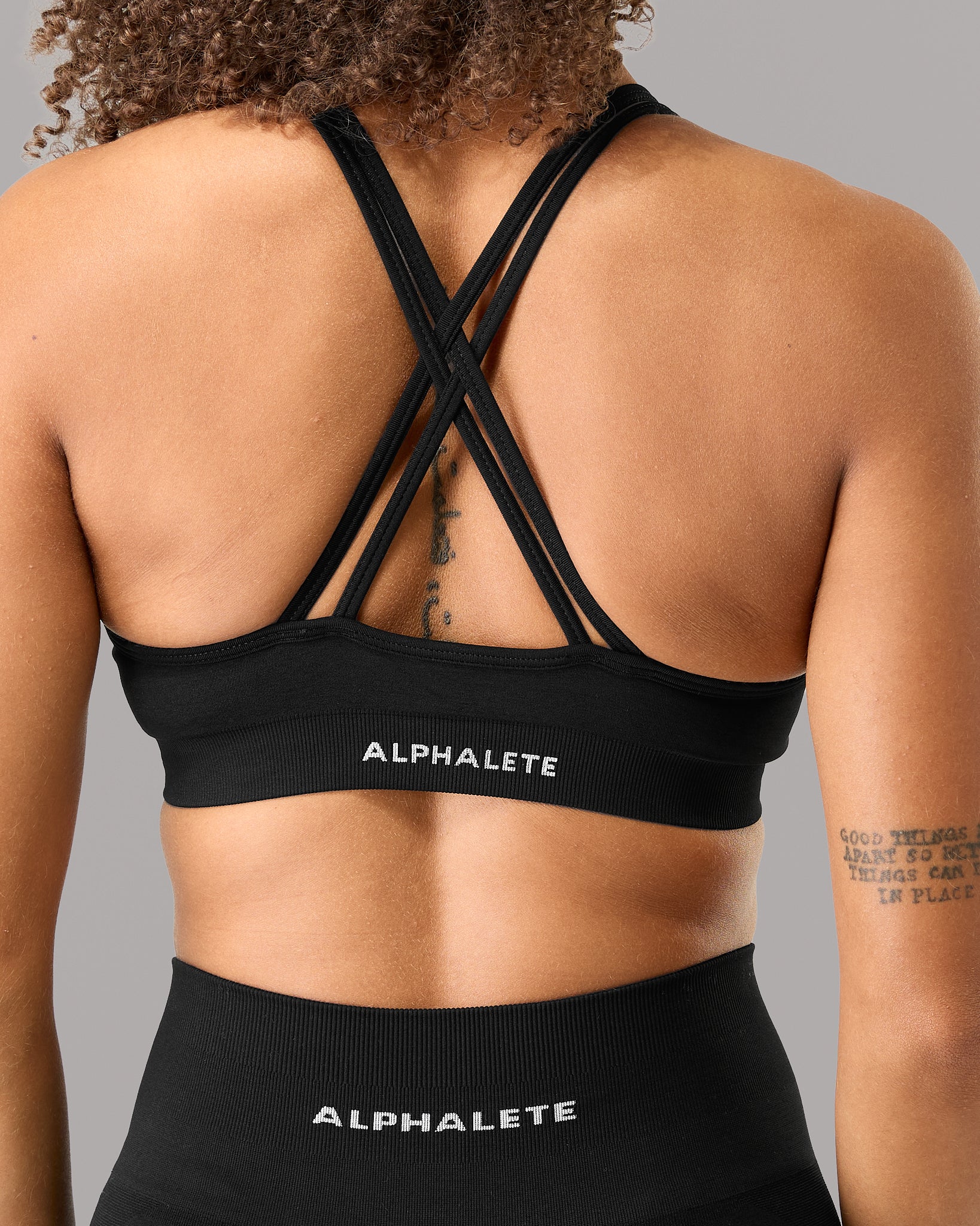 Amplify Deep V Bra - Black - Image 5