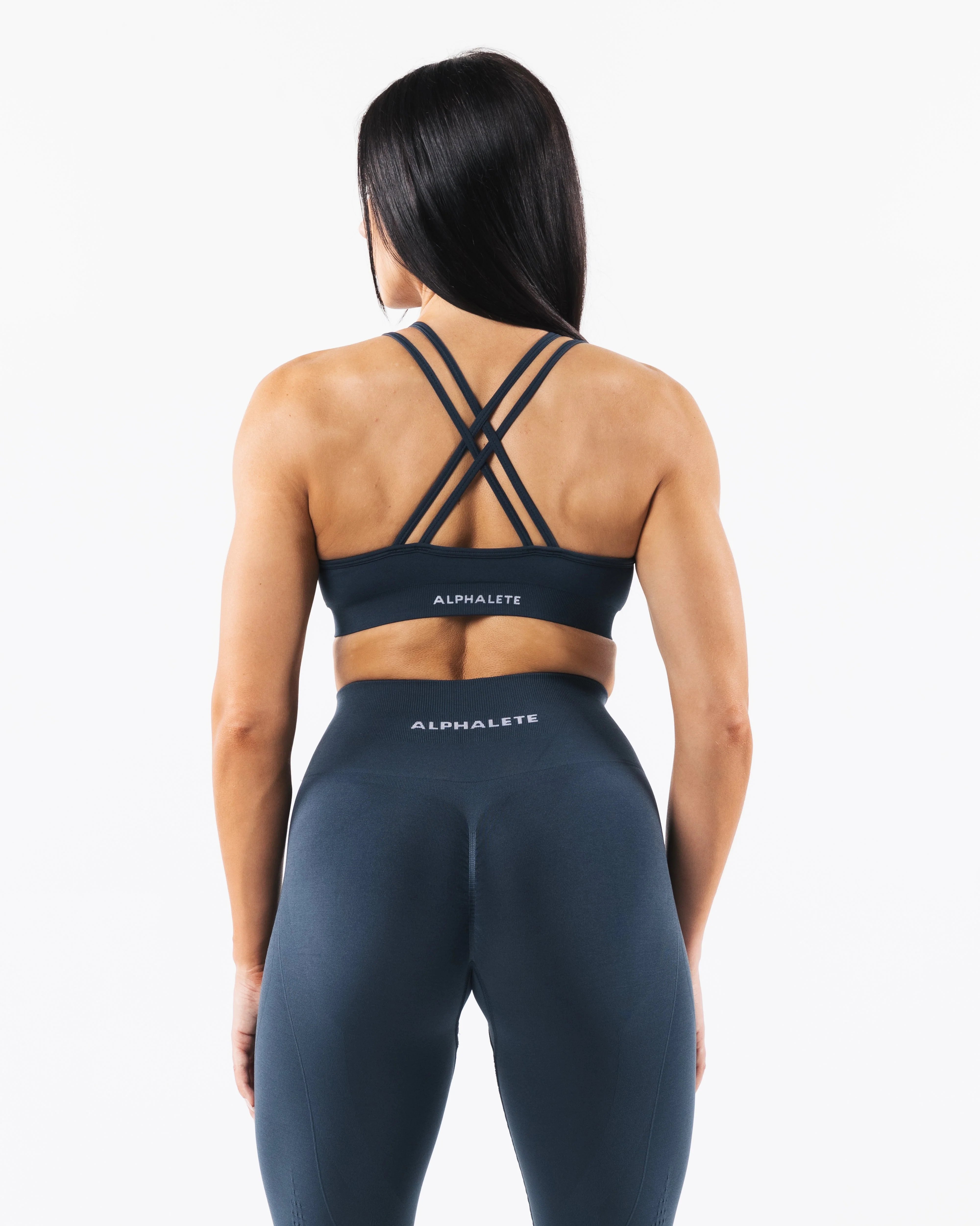 Amplify Deep V Bra - Trusted Blue - Image 2