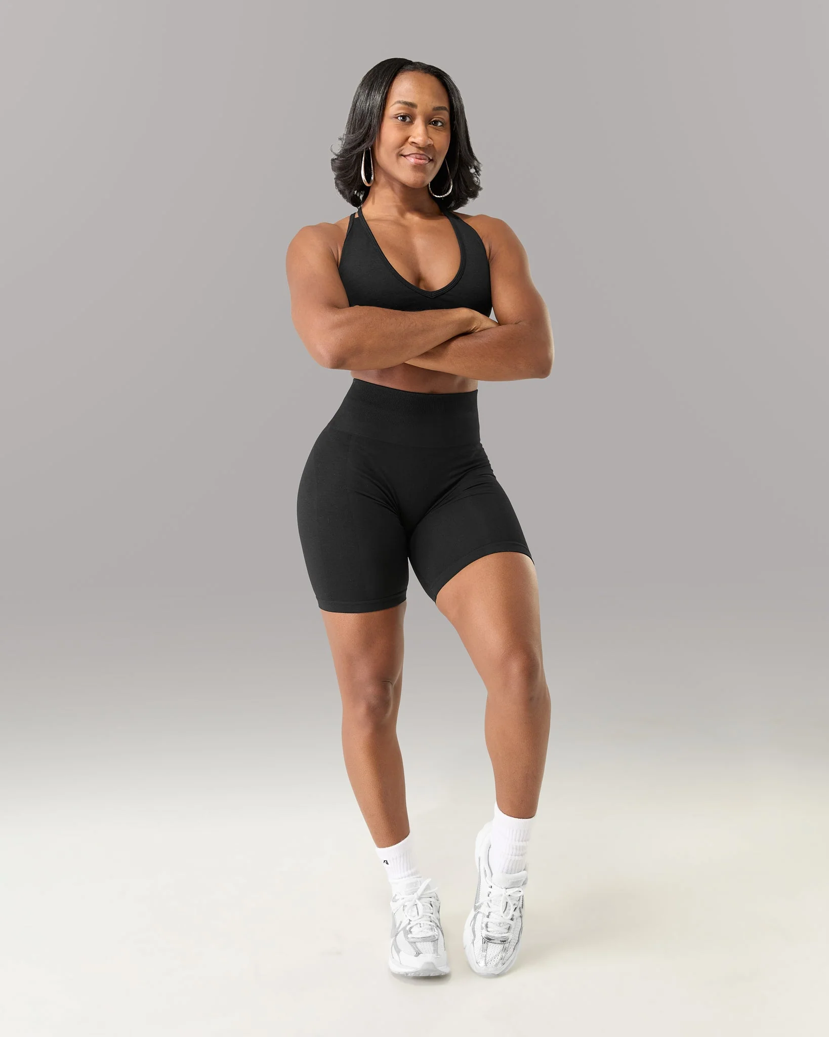 Amplify Gravity Ultra-High Rise Biker Short - Black - Image 4