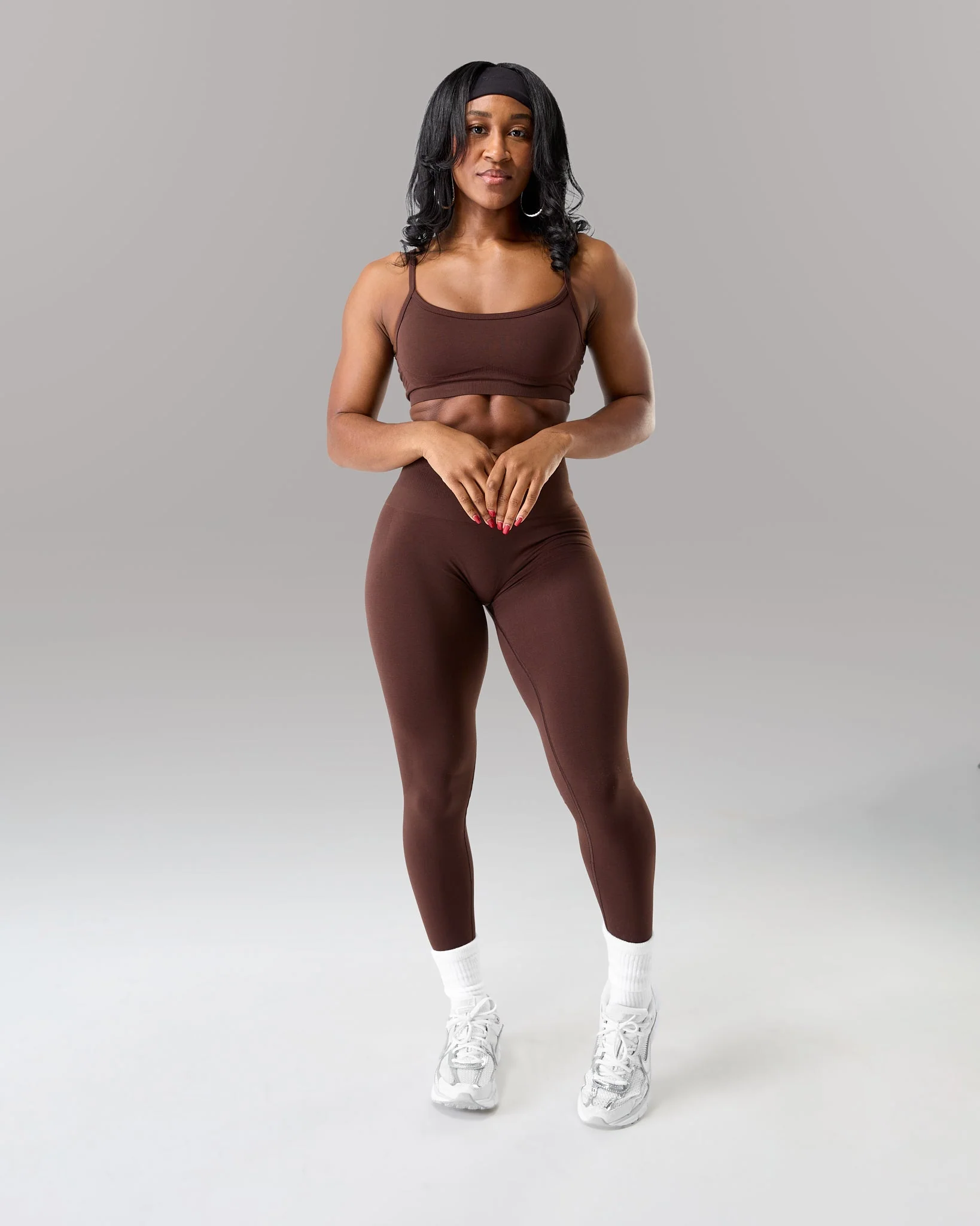 Amplify Mid Rise Legging - Espresso - Image 4