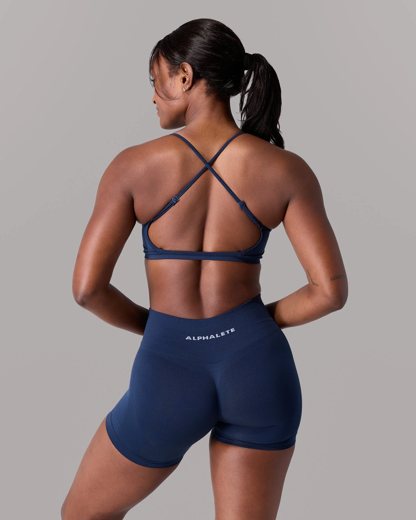 Amplify Open Back Bra - Anchor - Image 2