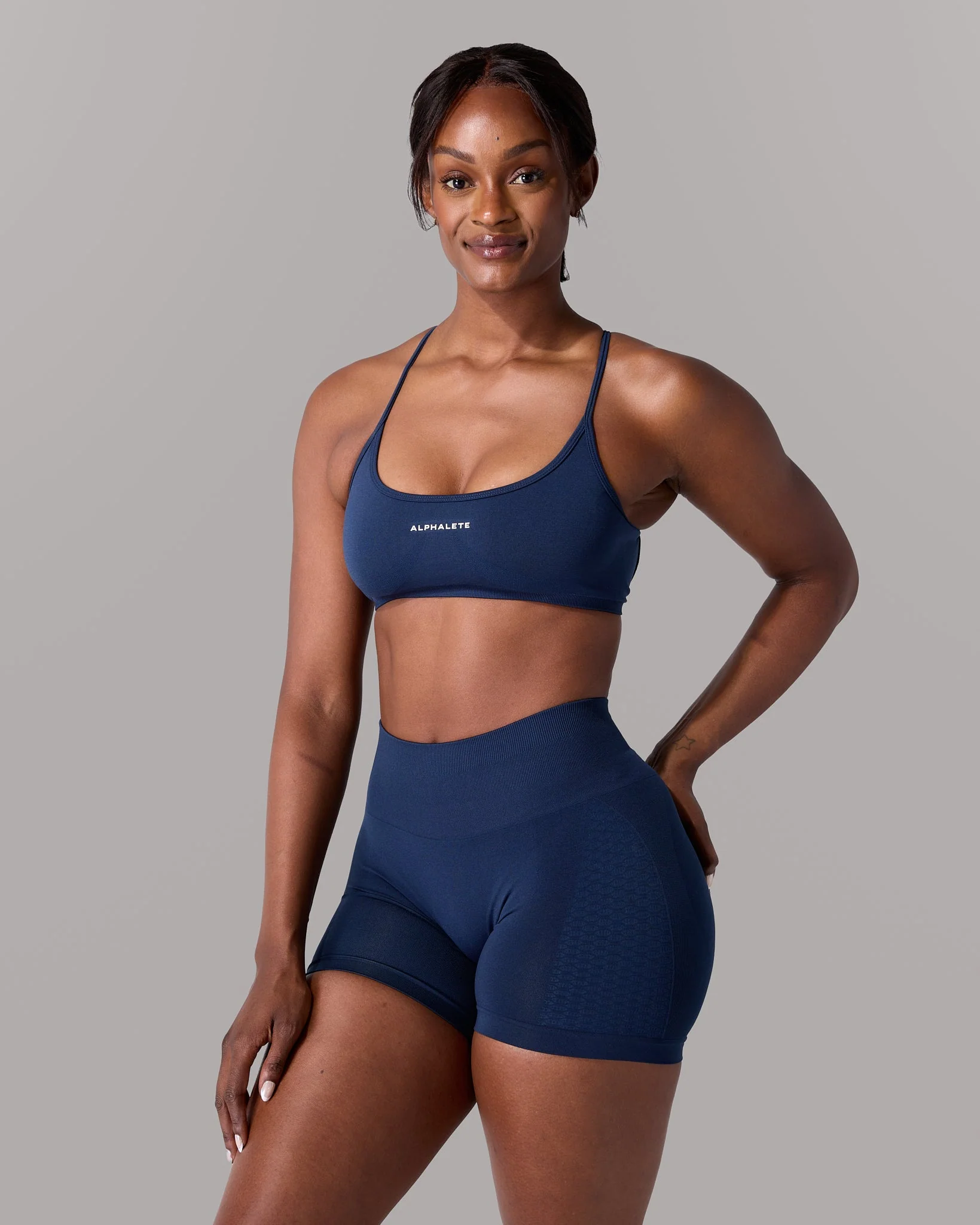 Amplify Open Back Bra - Anchor - Image 3