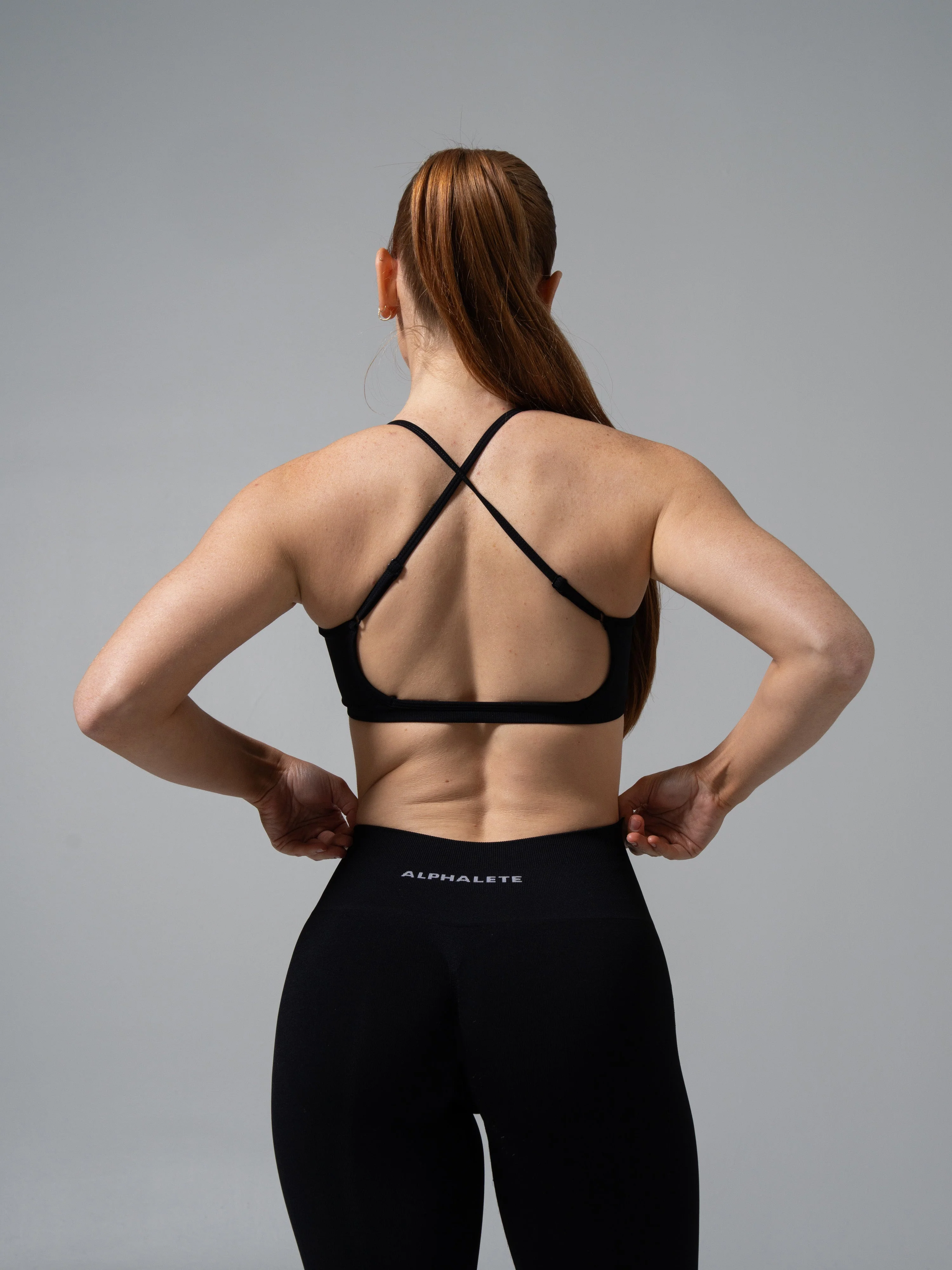 Amplify Open Back Bra - Black - Image 2