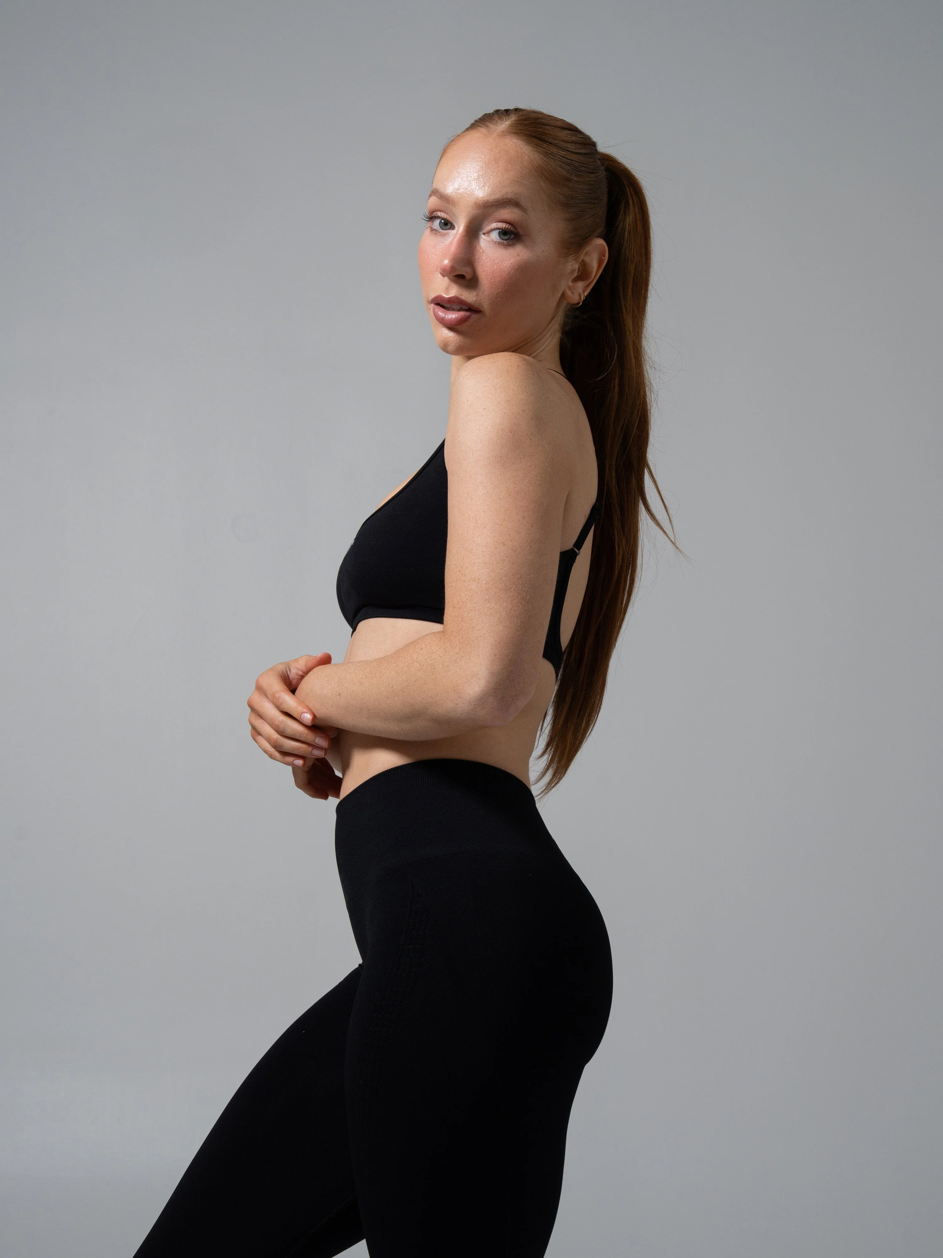 Amplify Open Back Bra - Black - Image 3