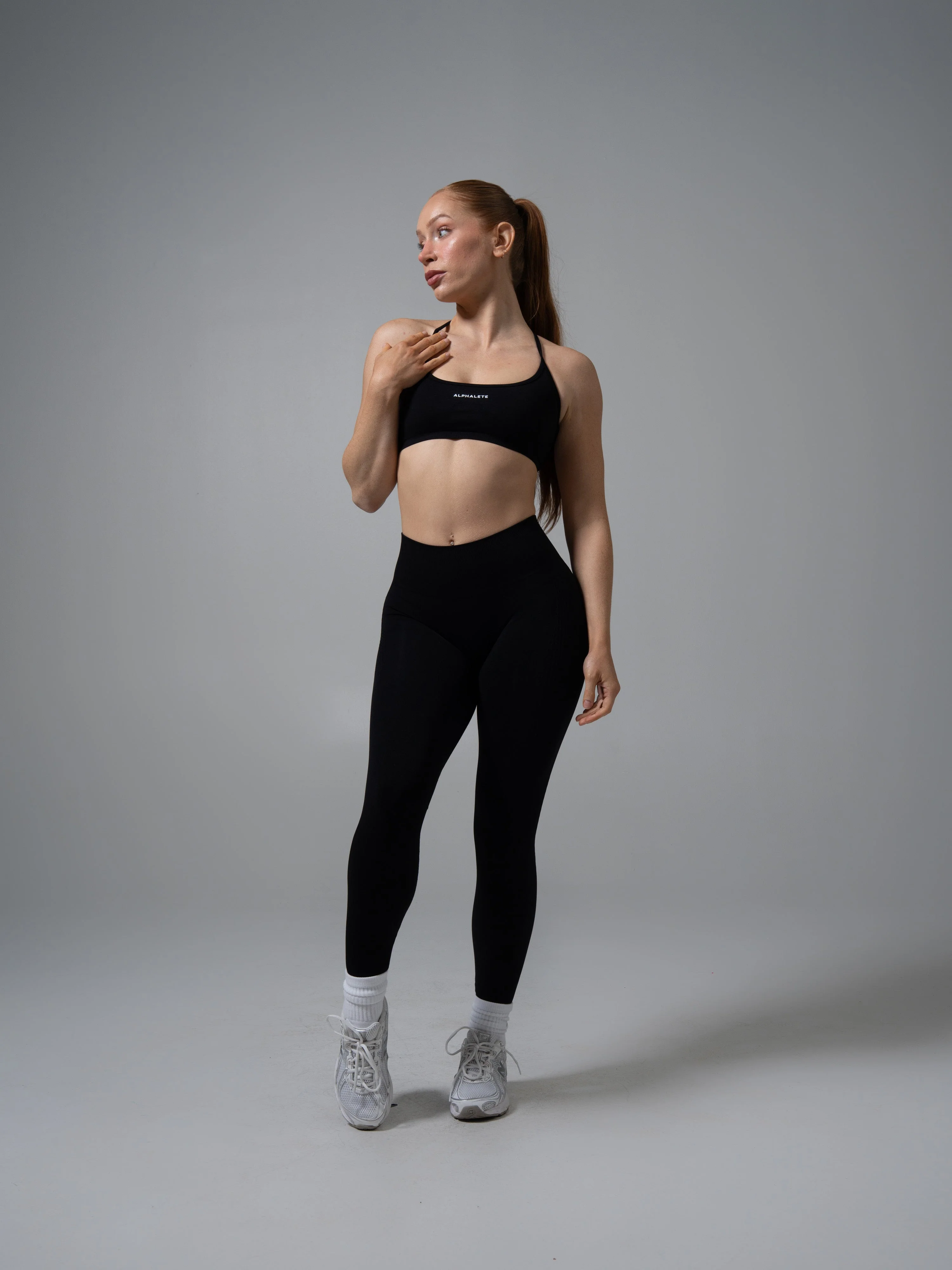 Amplify Open Back Bra - Black - Image 4