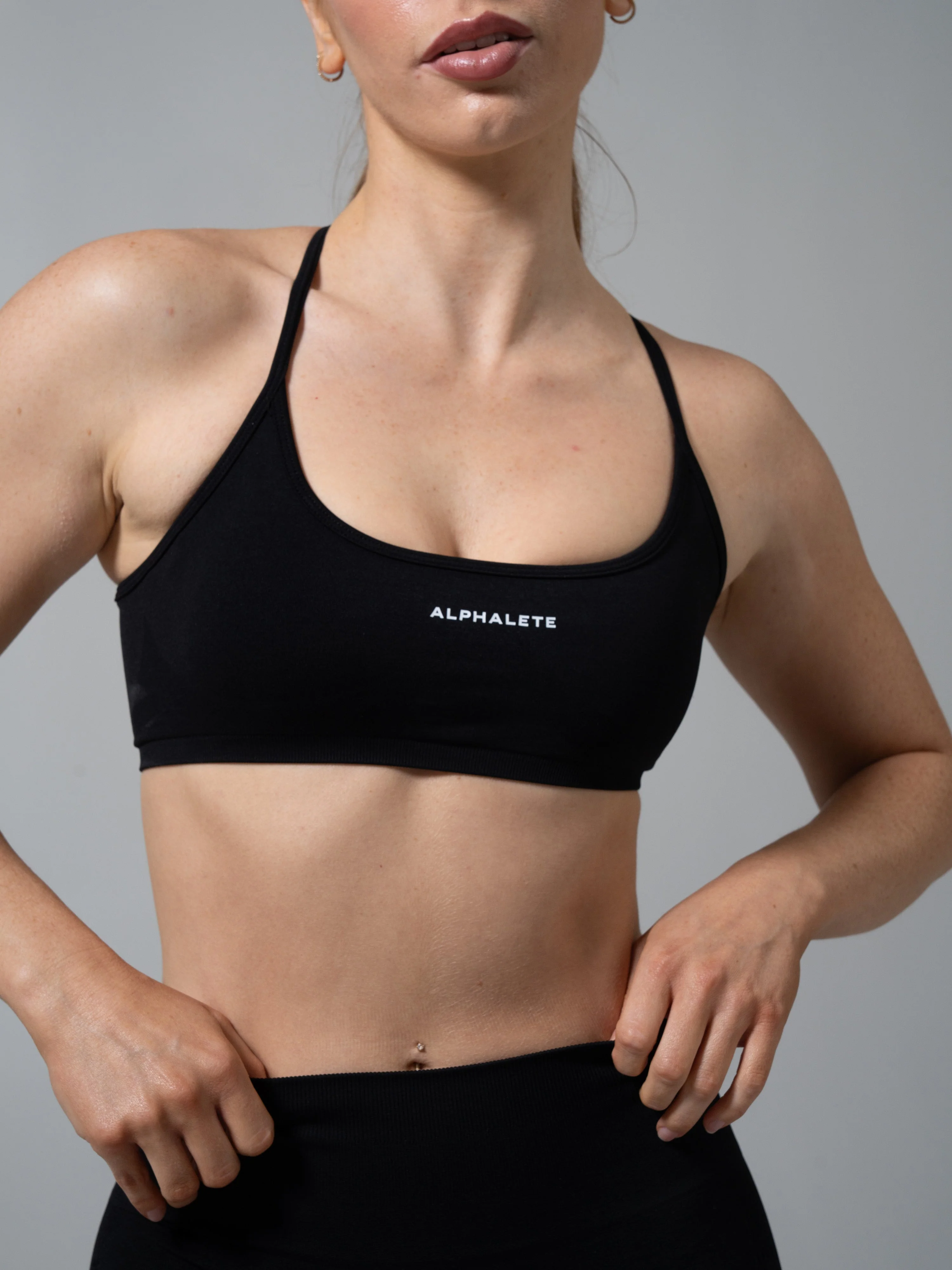 Amplify Open Back Bra - Black - Image 7