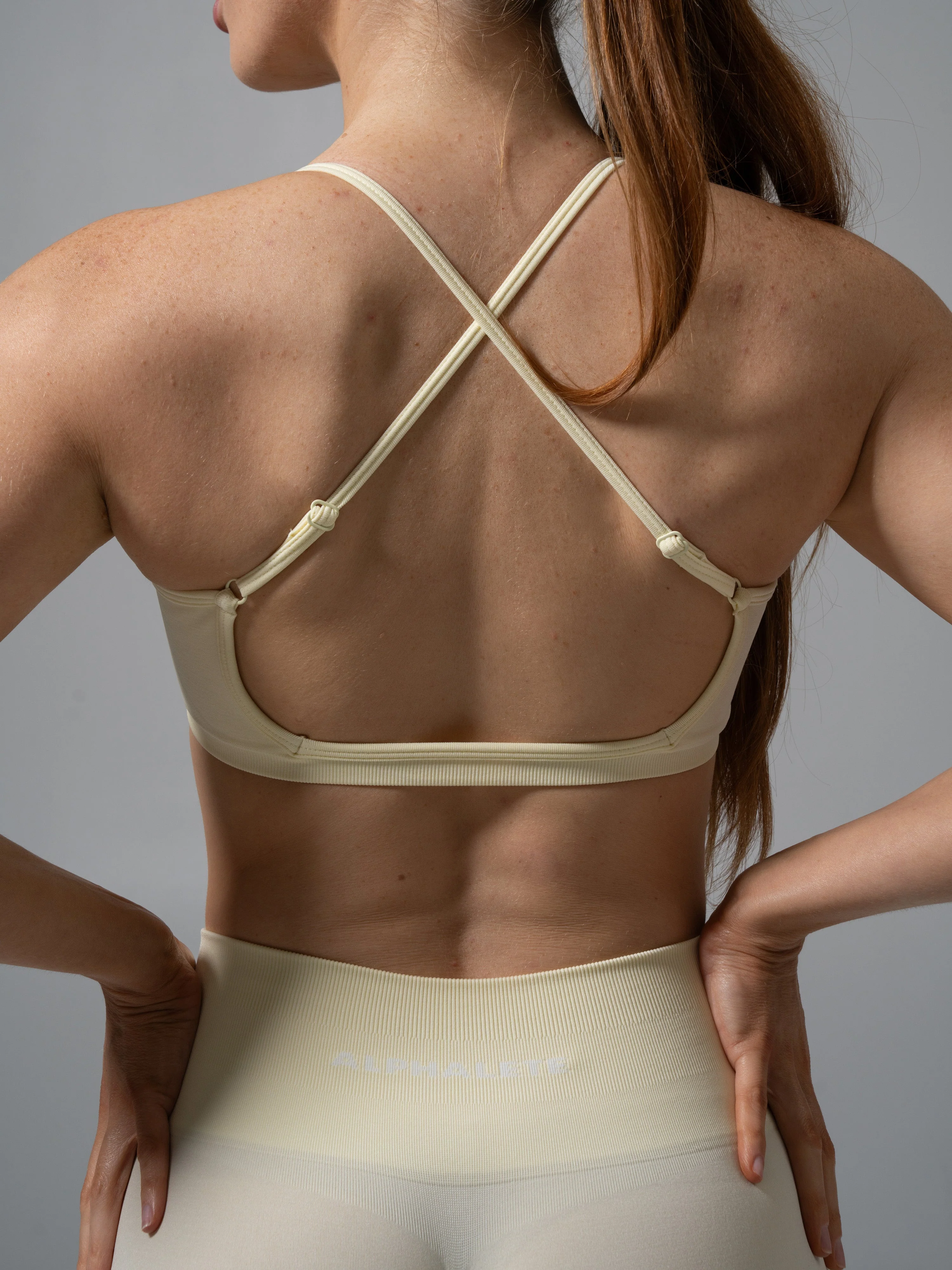Amplify Open Back Bra - Buttercream - Image 6
