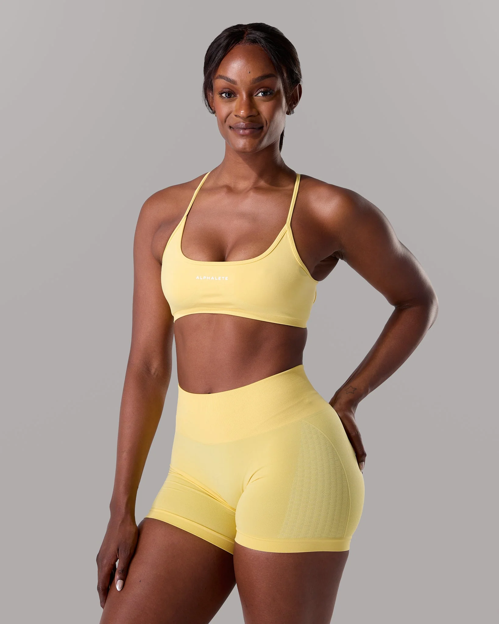 Amplify Open Back Bra - Canary - Image 3