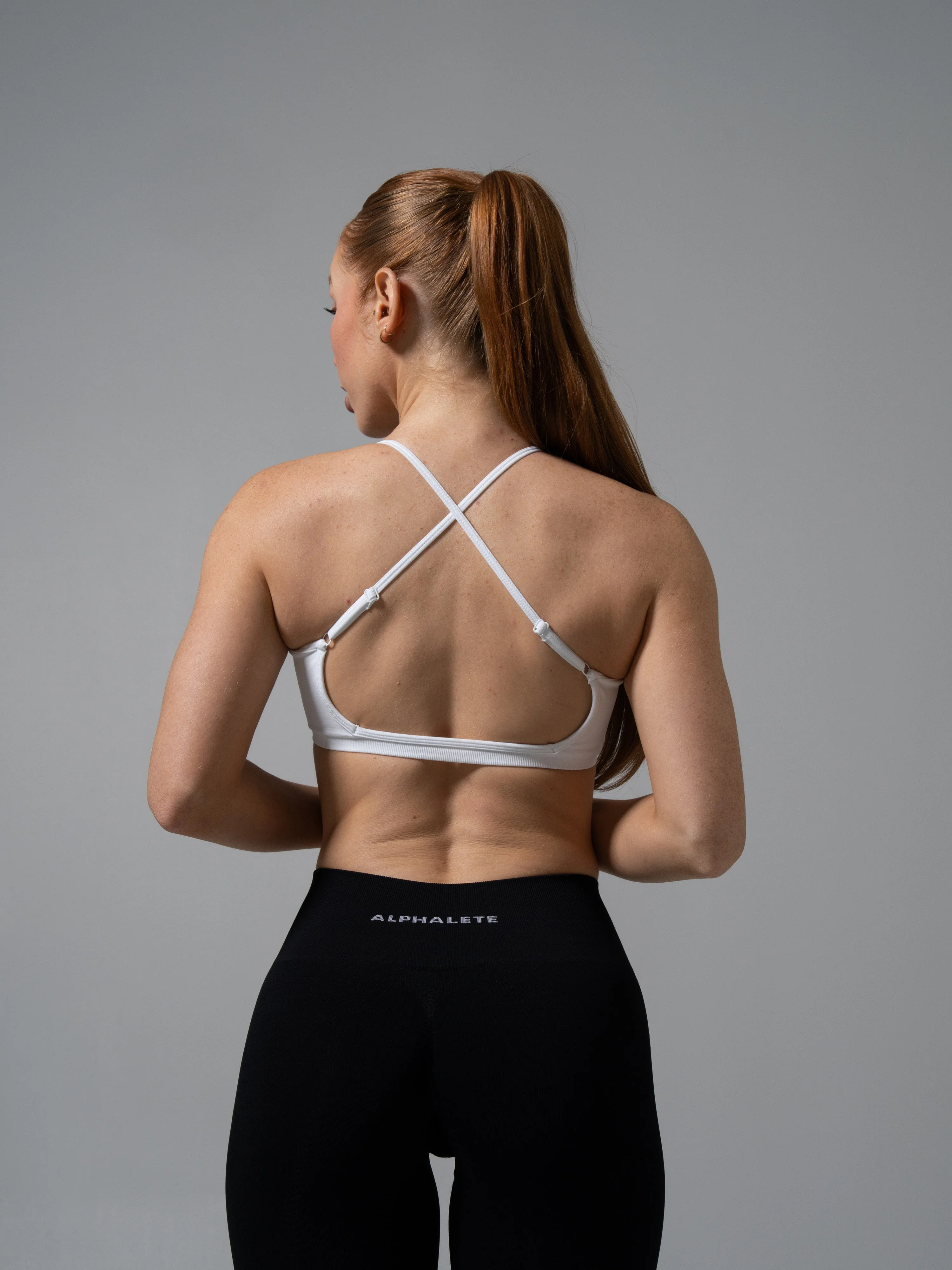 Amplify Open Back Bra - White - Image 2