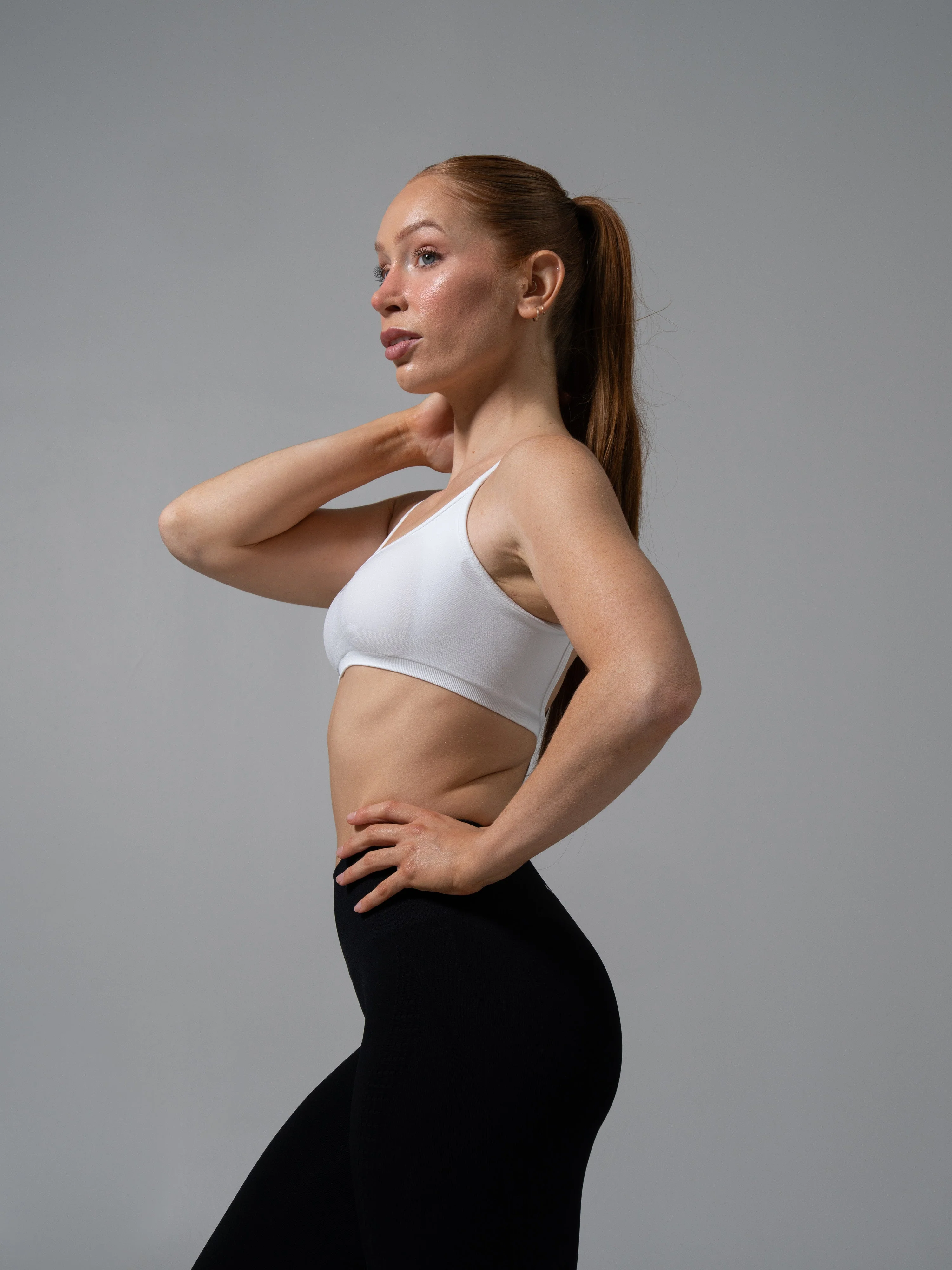 Amplify Open Back Bra - White - Image 3