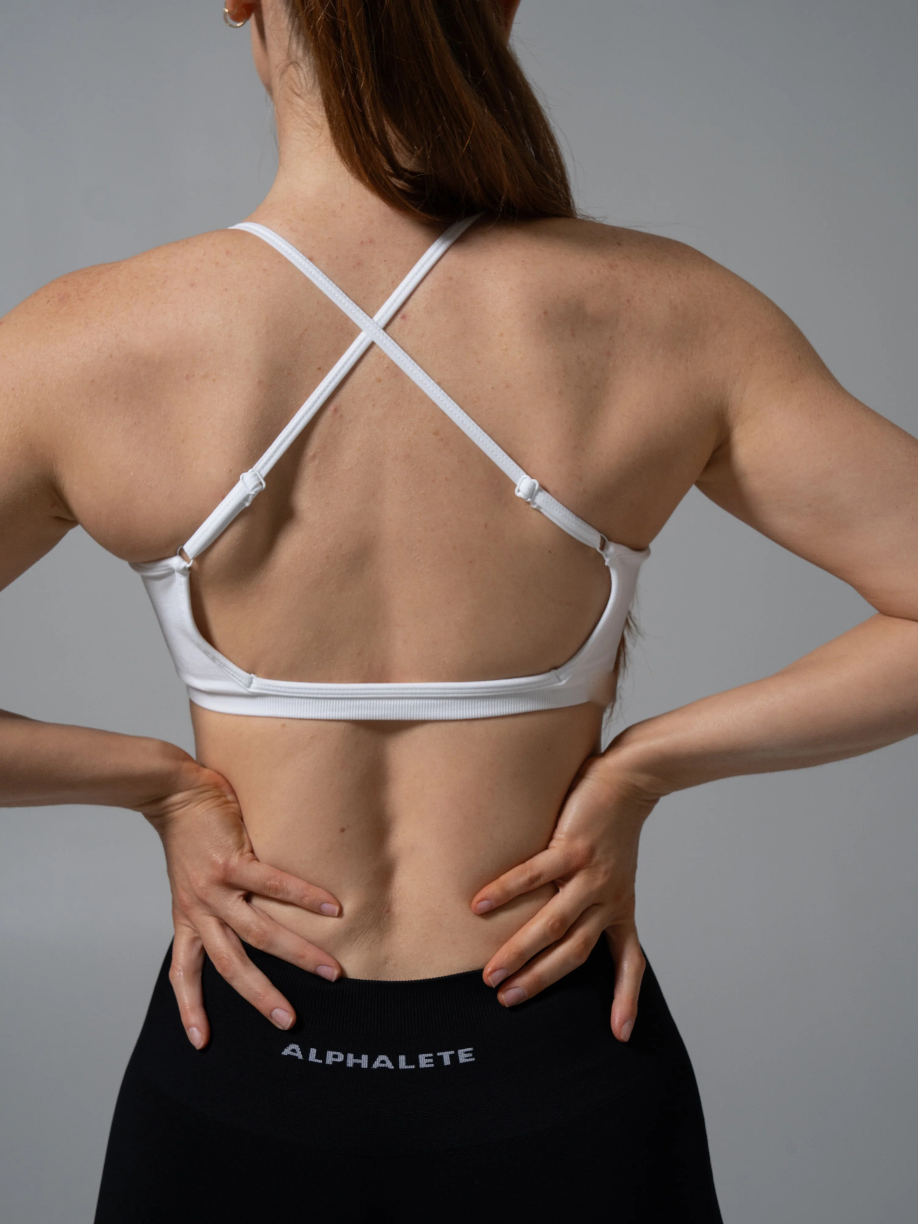 Amplify Open Back Bra - White - Image 5
