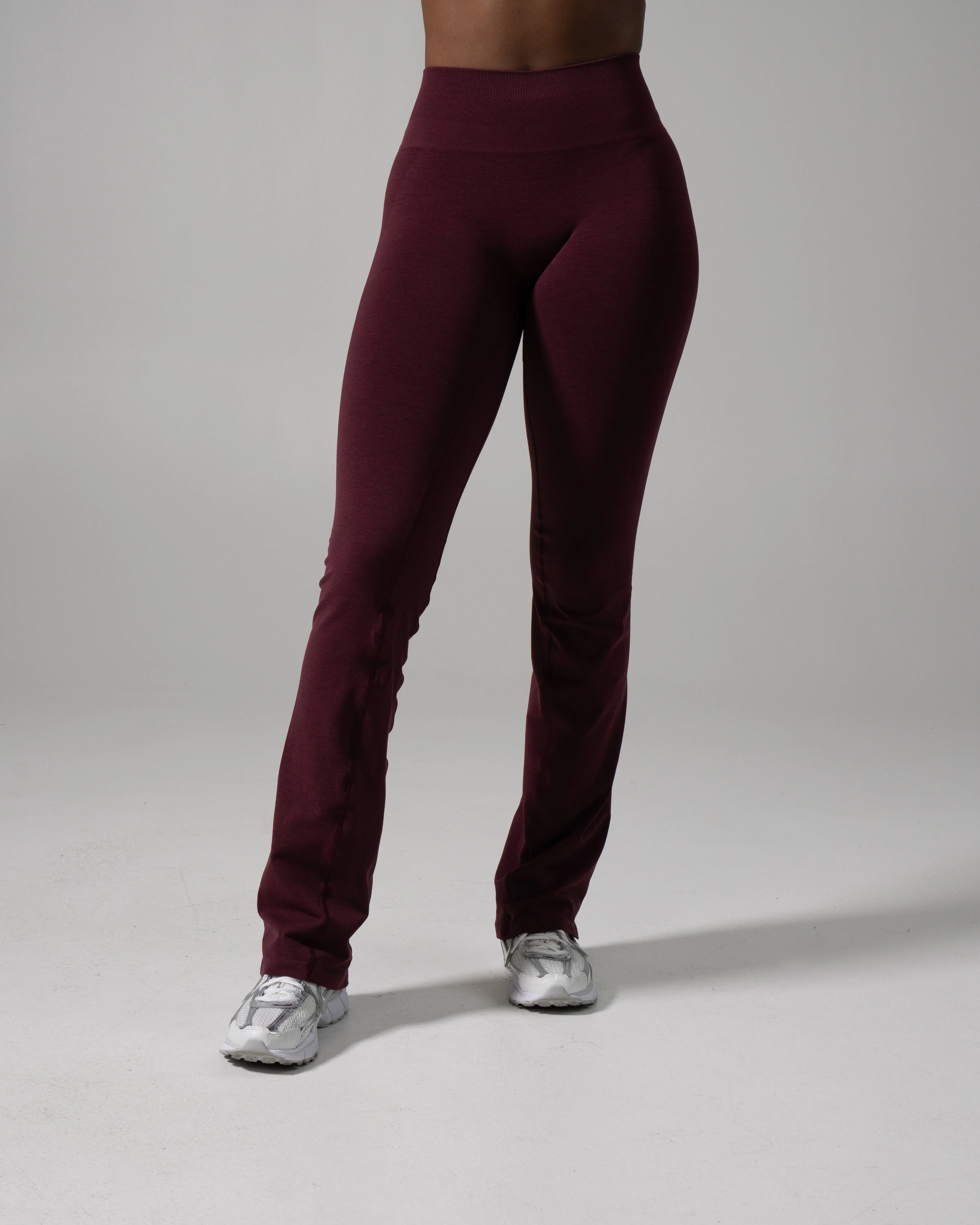 Pump Mid Rise Flared Pant Long - Merlot - Image 2