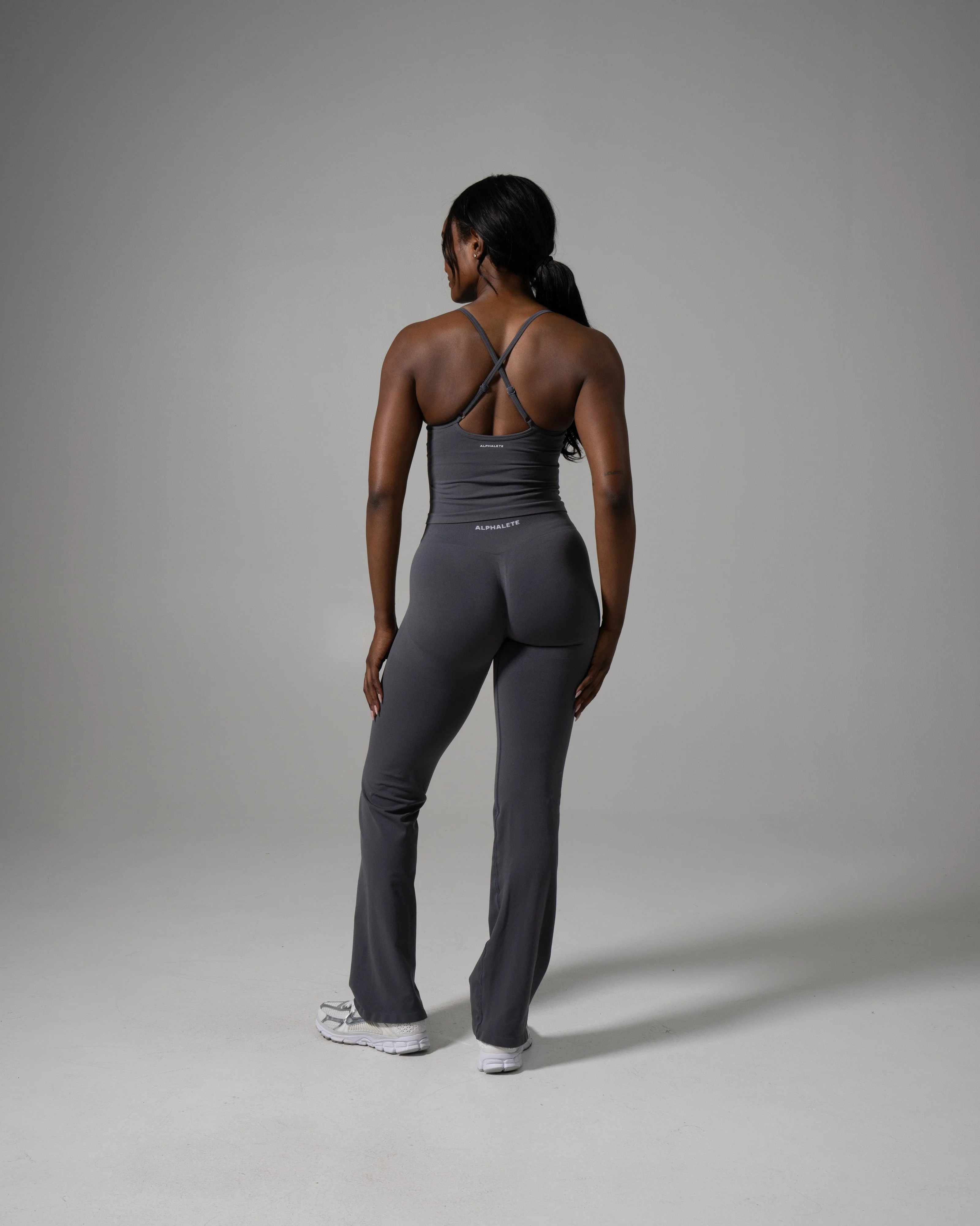 Pump Mid Rise Flared Pant Long - Thunderstorm - Image 4