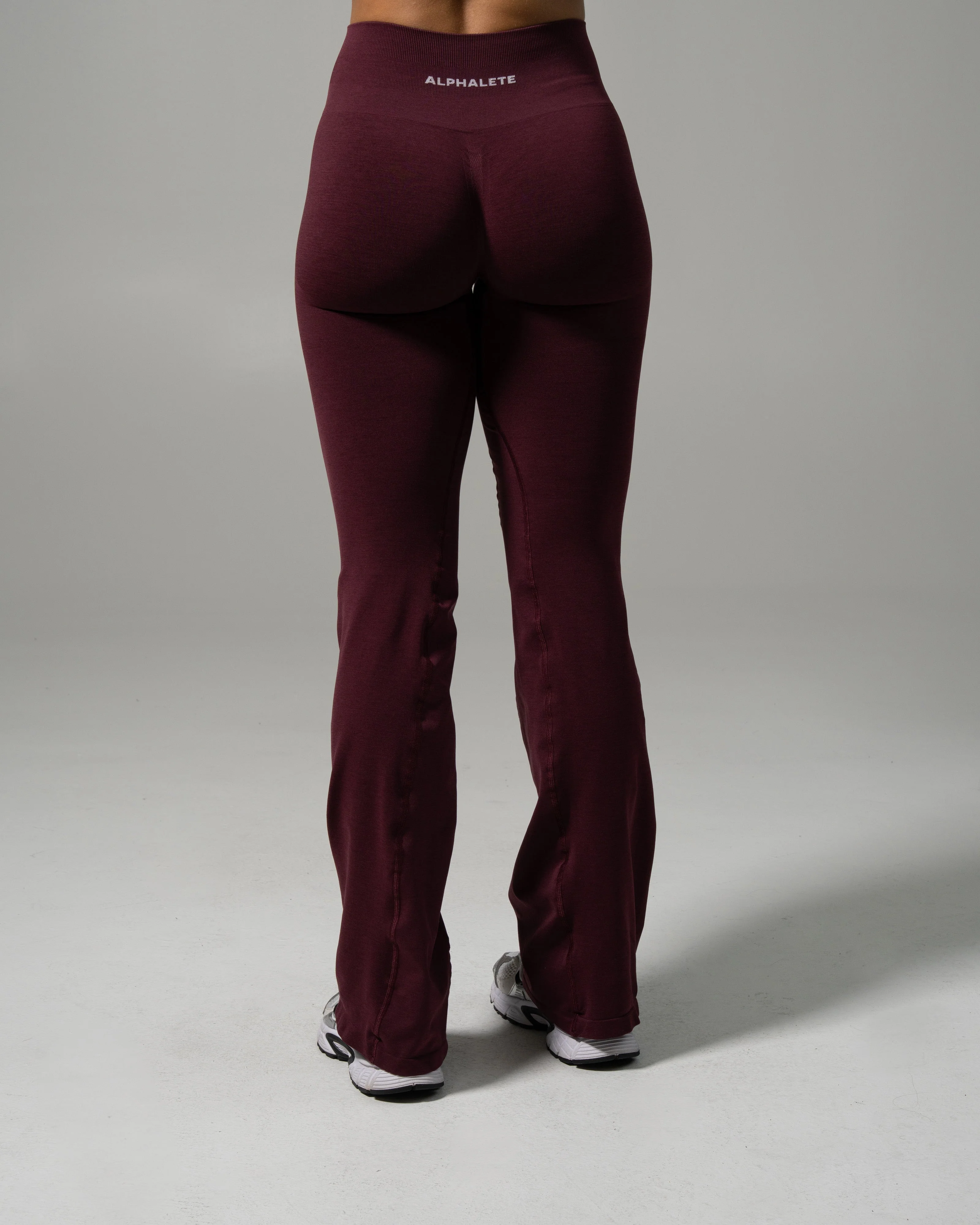 Pump Mid Rise Flared Pant - Merlot - Image 2