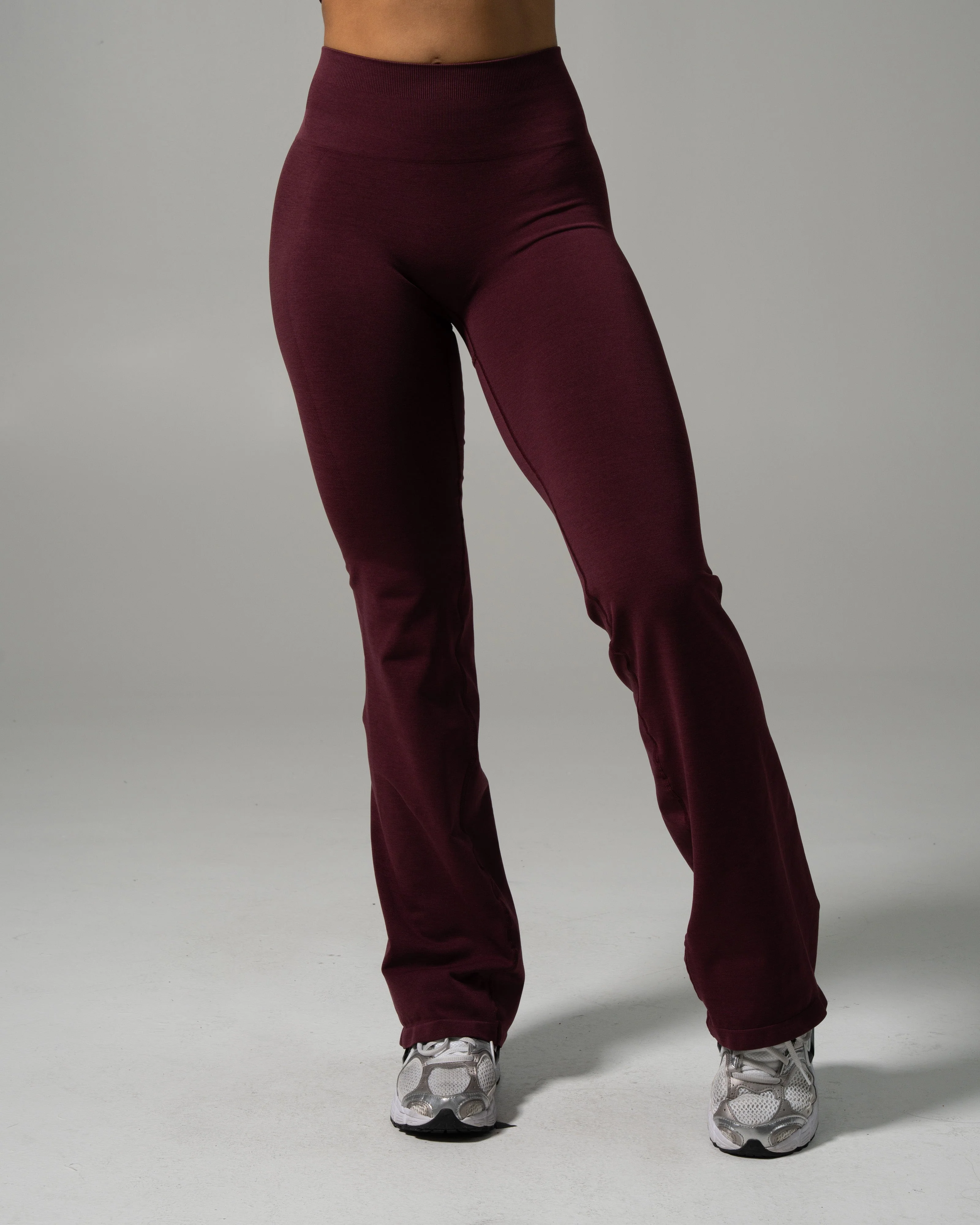Pump Mid Rise Flared Pant - Merlot - Image 3