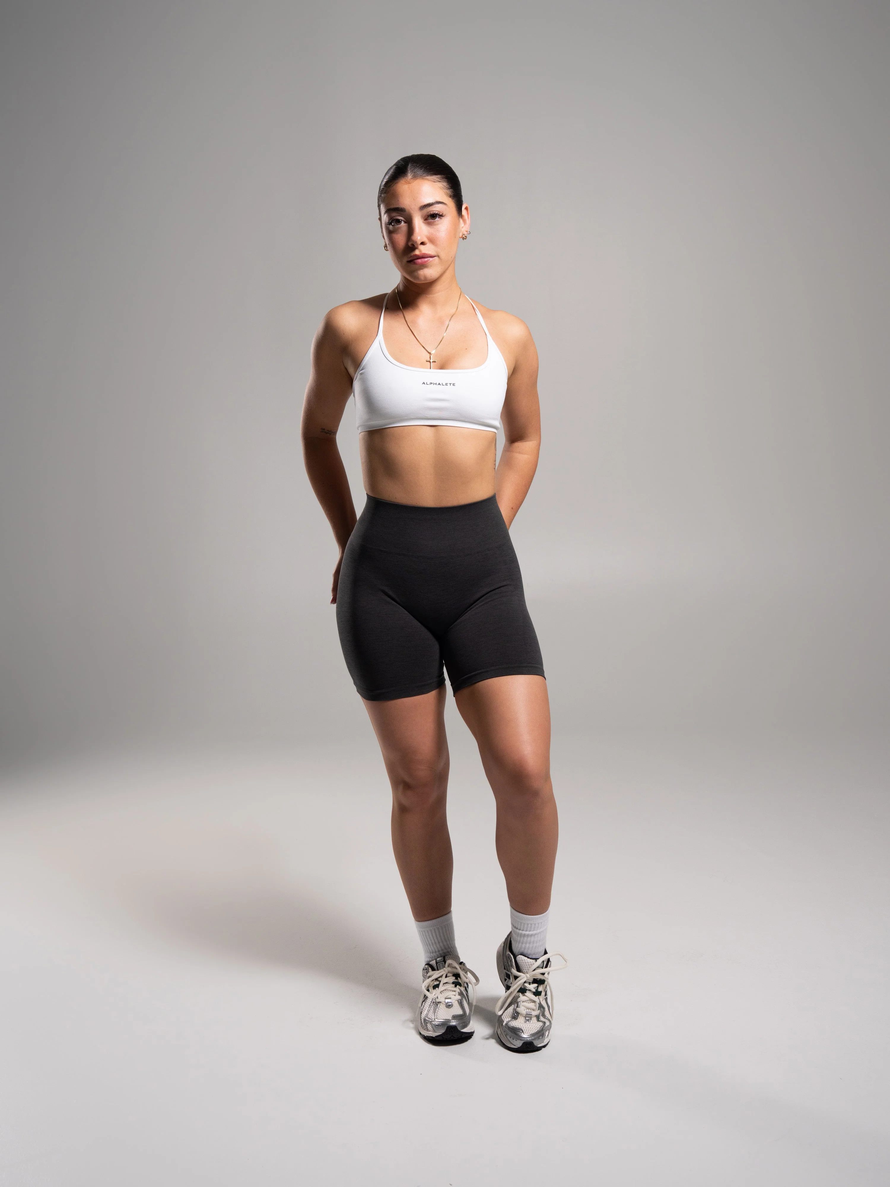 Pump High Rise Short - Dark Heather Grey - Image 5