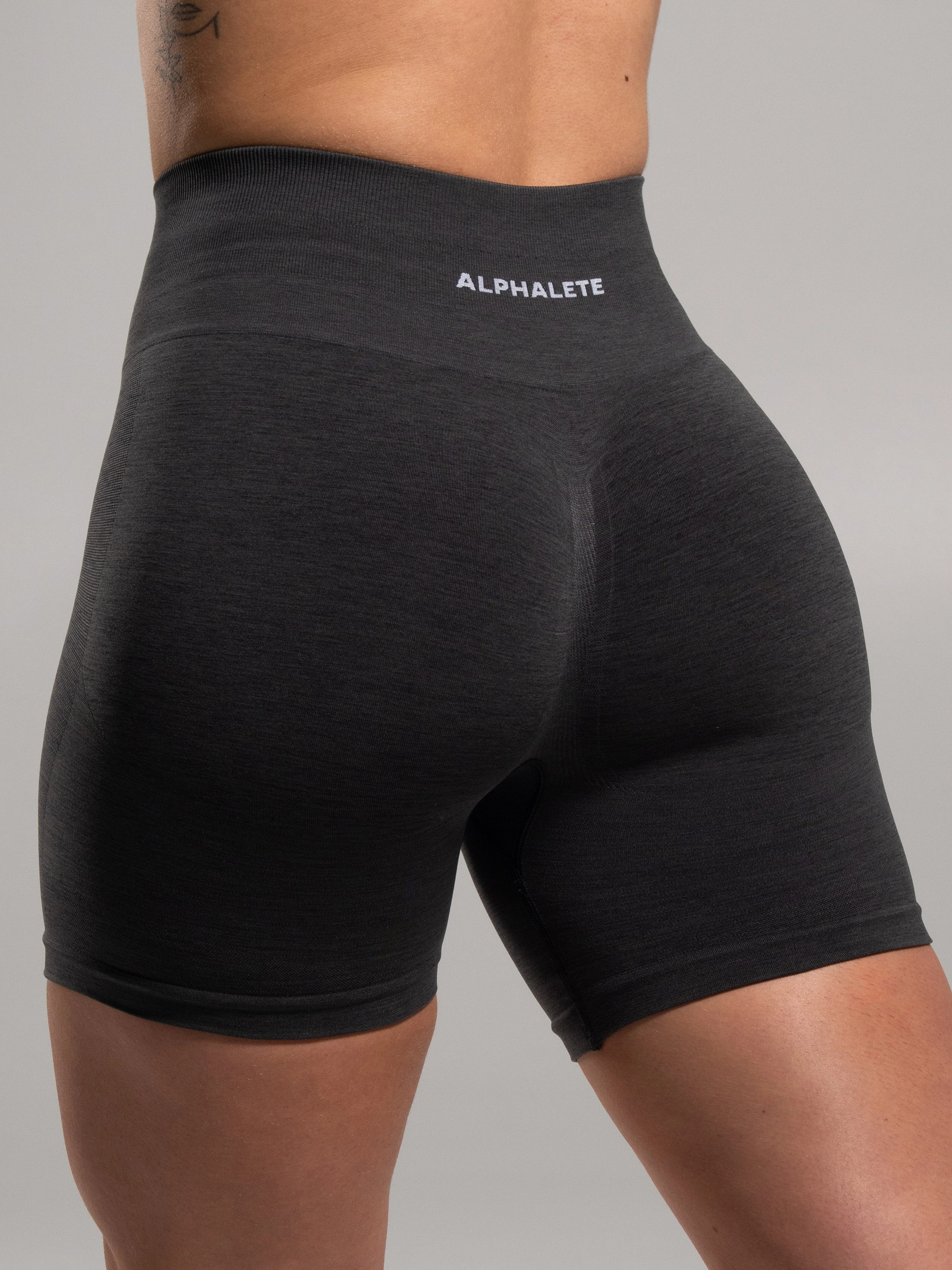 Pump High Rise Short - Dark Heather Grey - Image 6