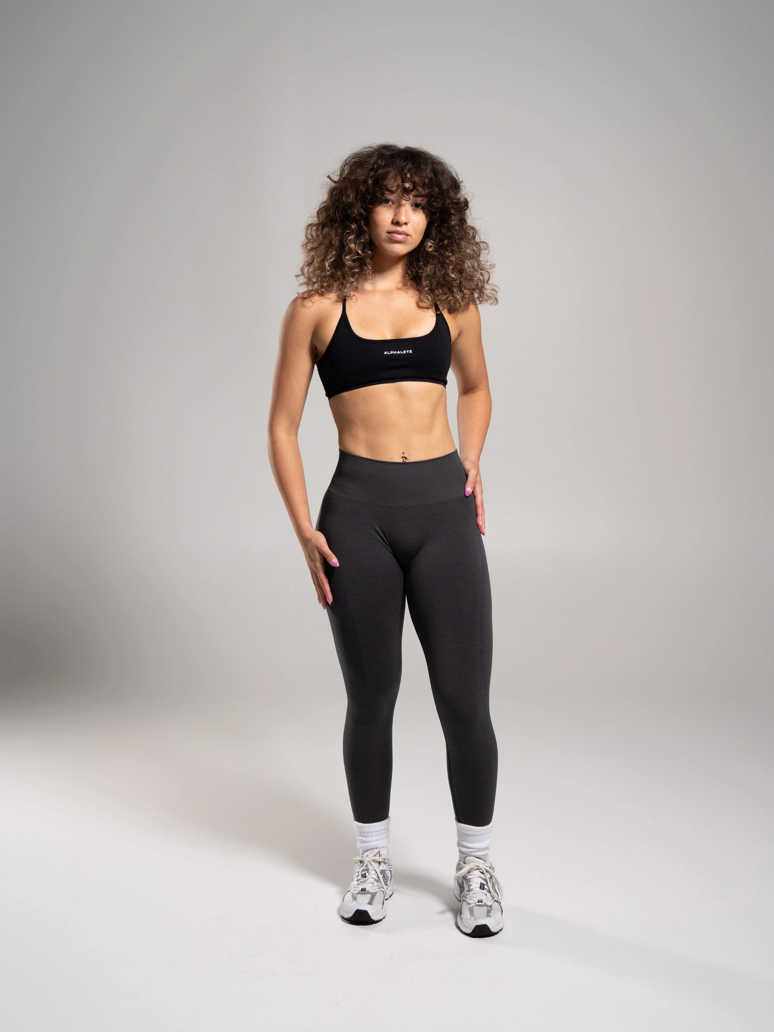 Pump Mid Rise Legging - Dark Heather Grey - Image 5