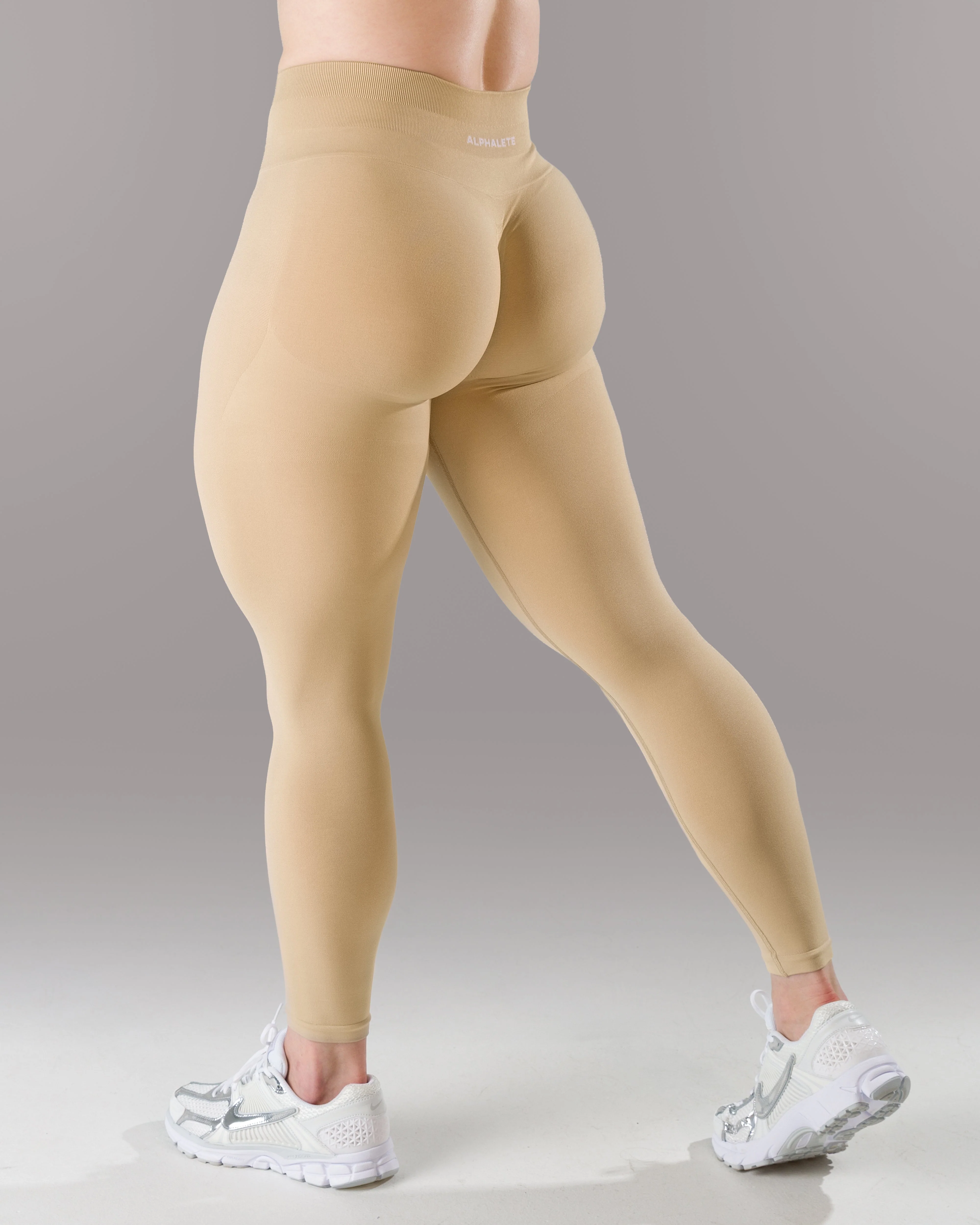 Pump Mid Rise Legging - Sahara w/ Logo - Image 6