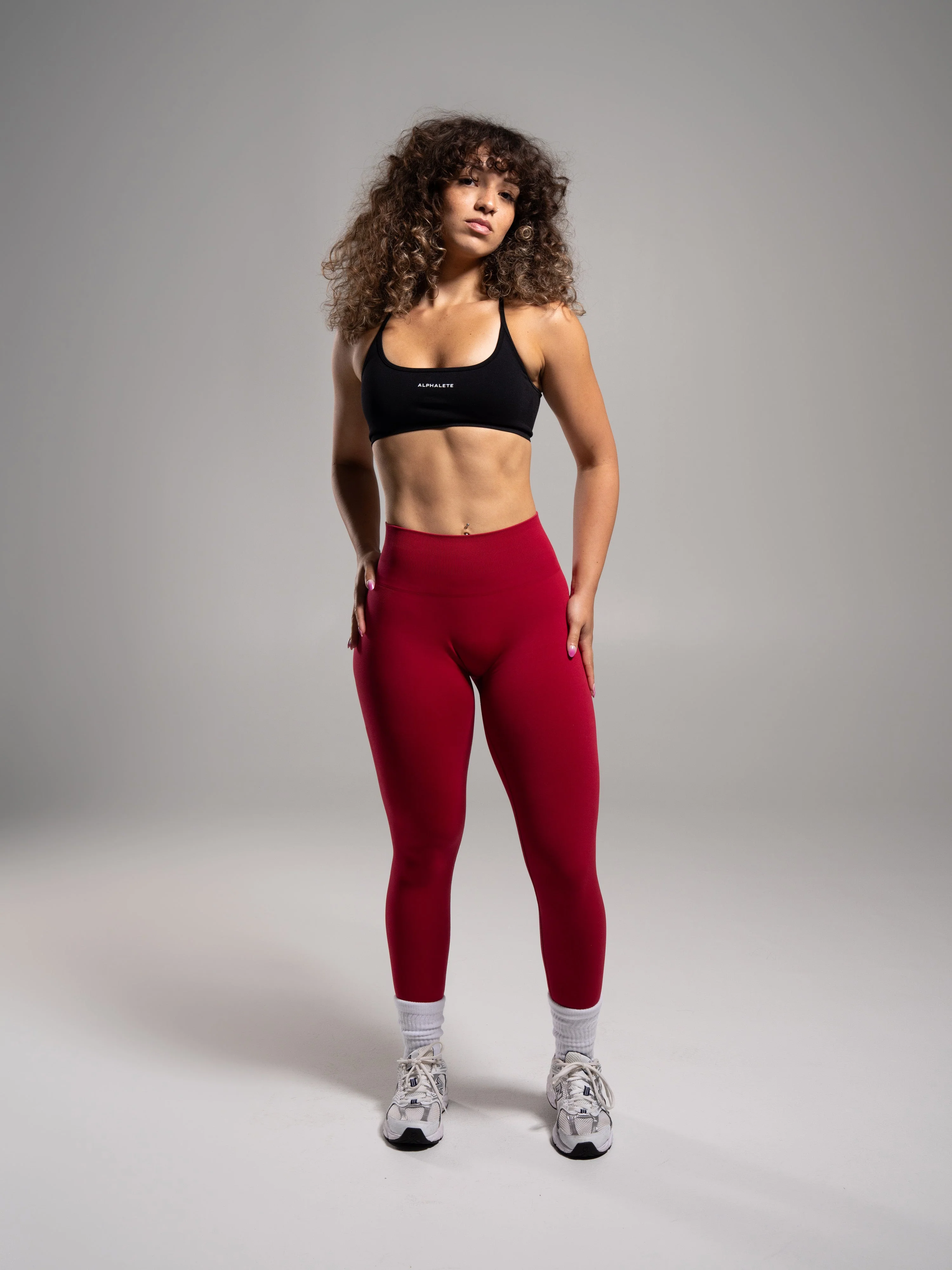 Pump Mid Rise Legging - Scarlet - Image 4