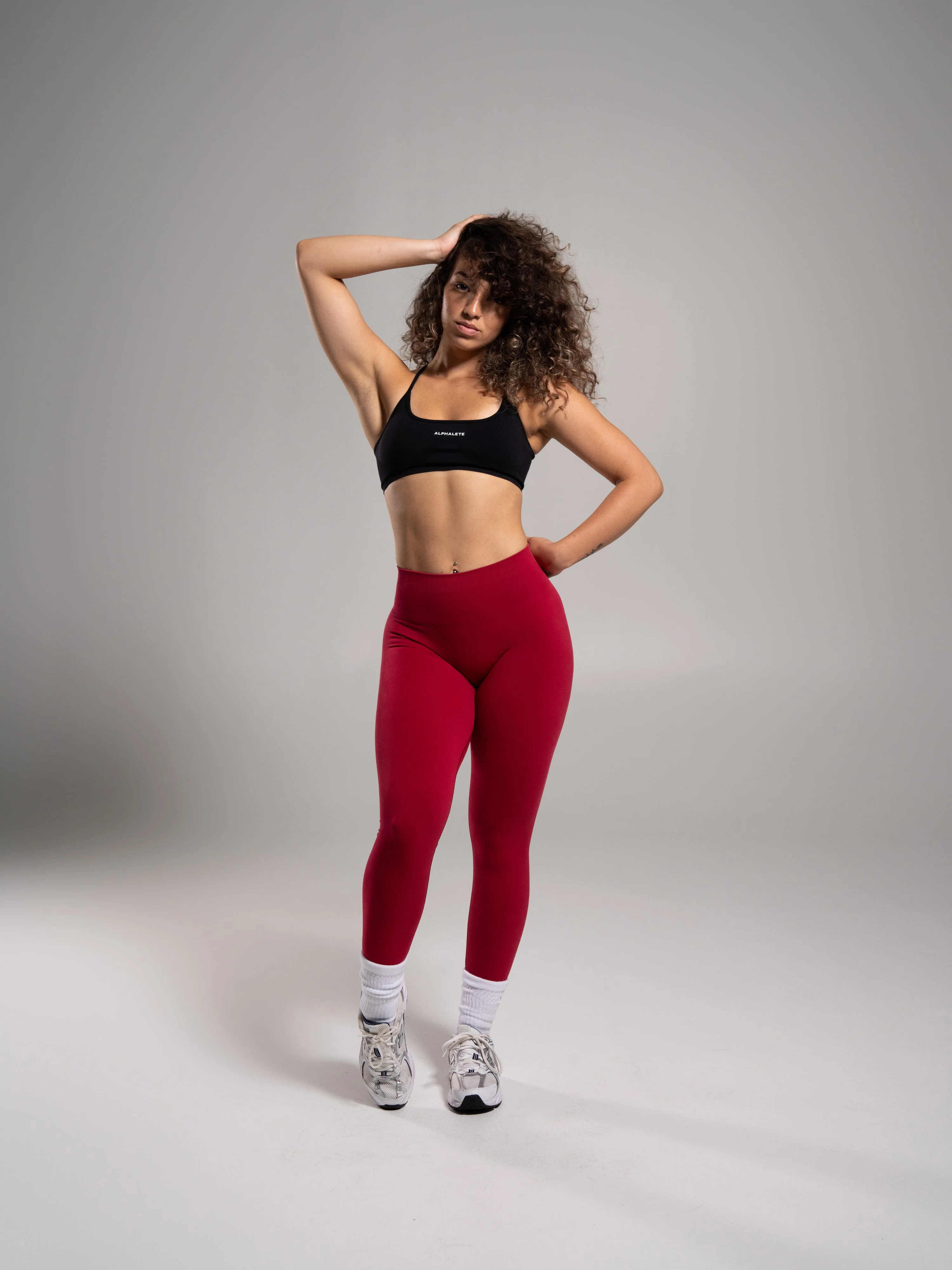 Pump Mid Rise Legging - Scarlet - Image 5