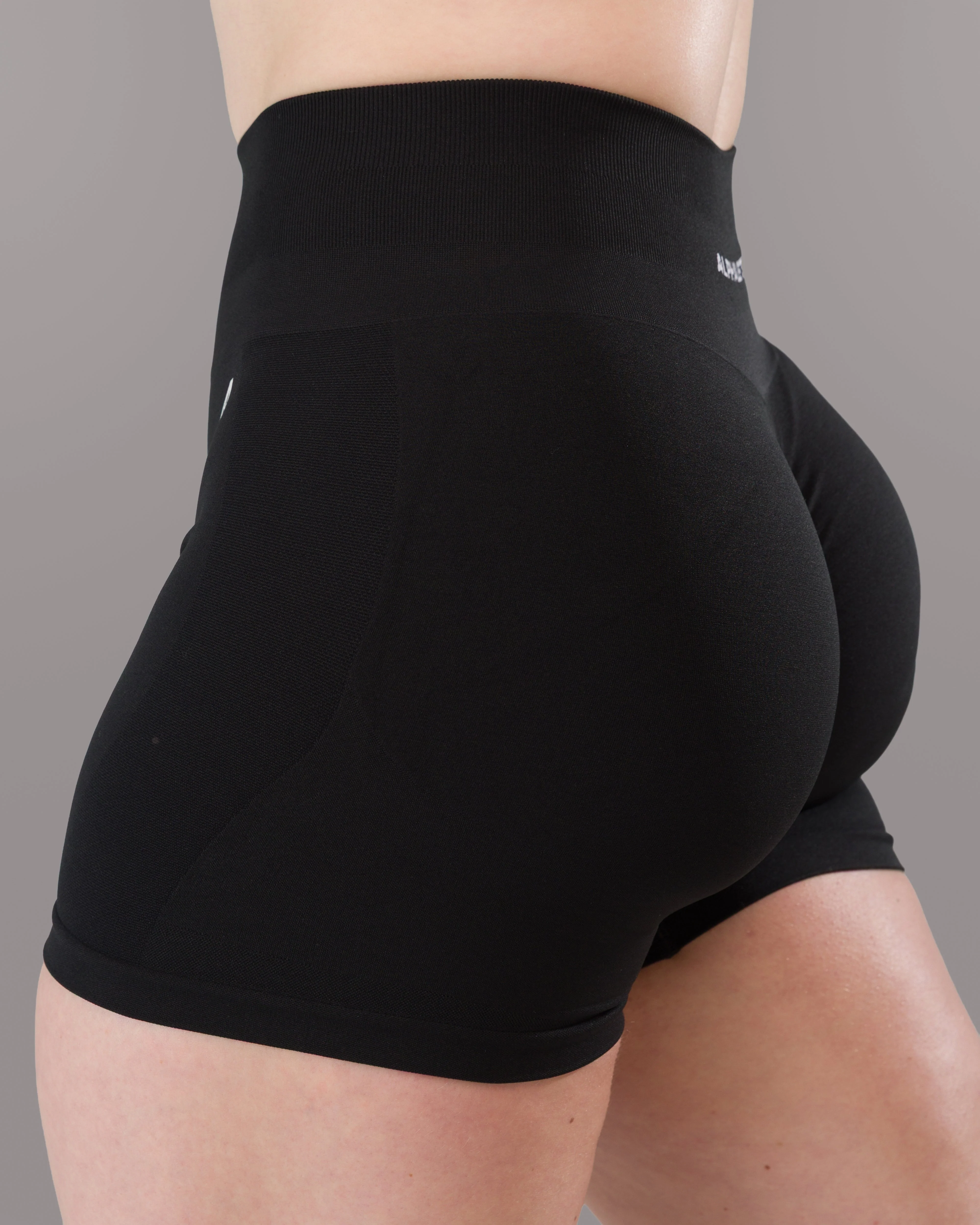 Pump Mid Rise Short - Black w/ Logo - Image 12