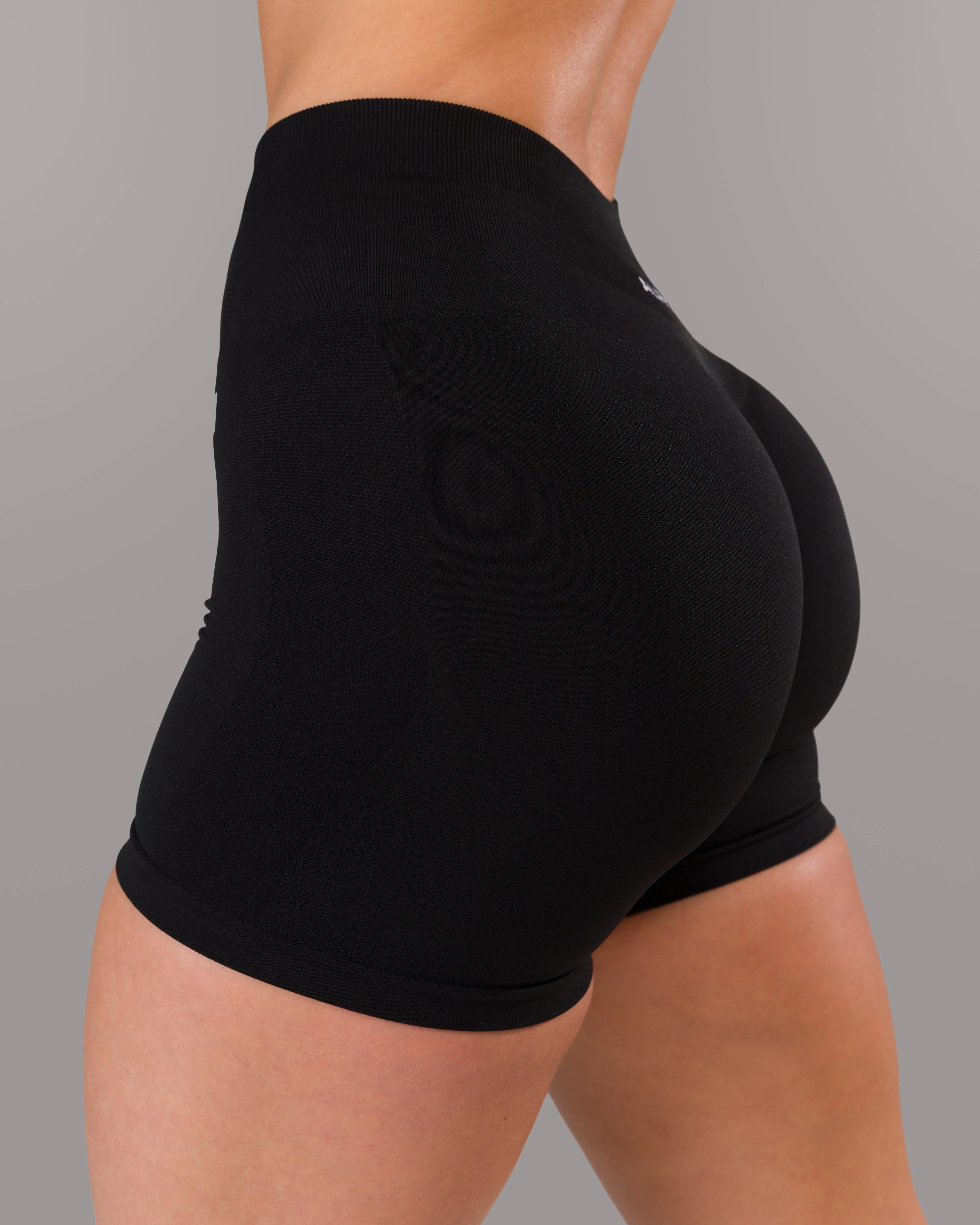 Pump Mid Rise Short - Black w/ Logo - Image 4