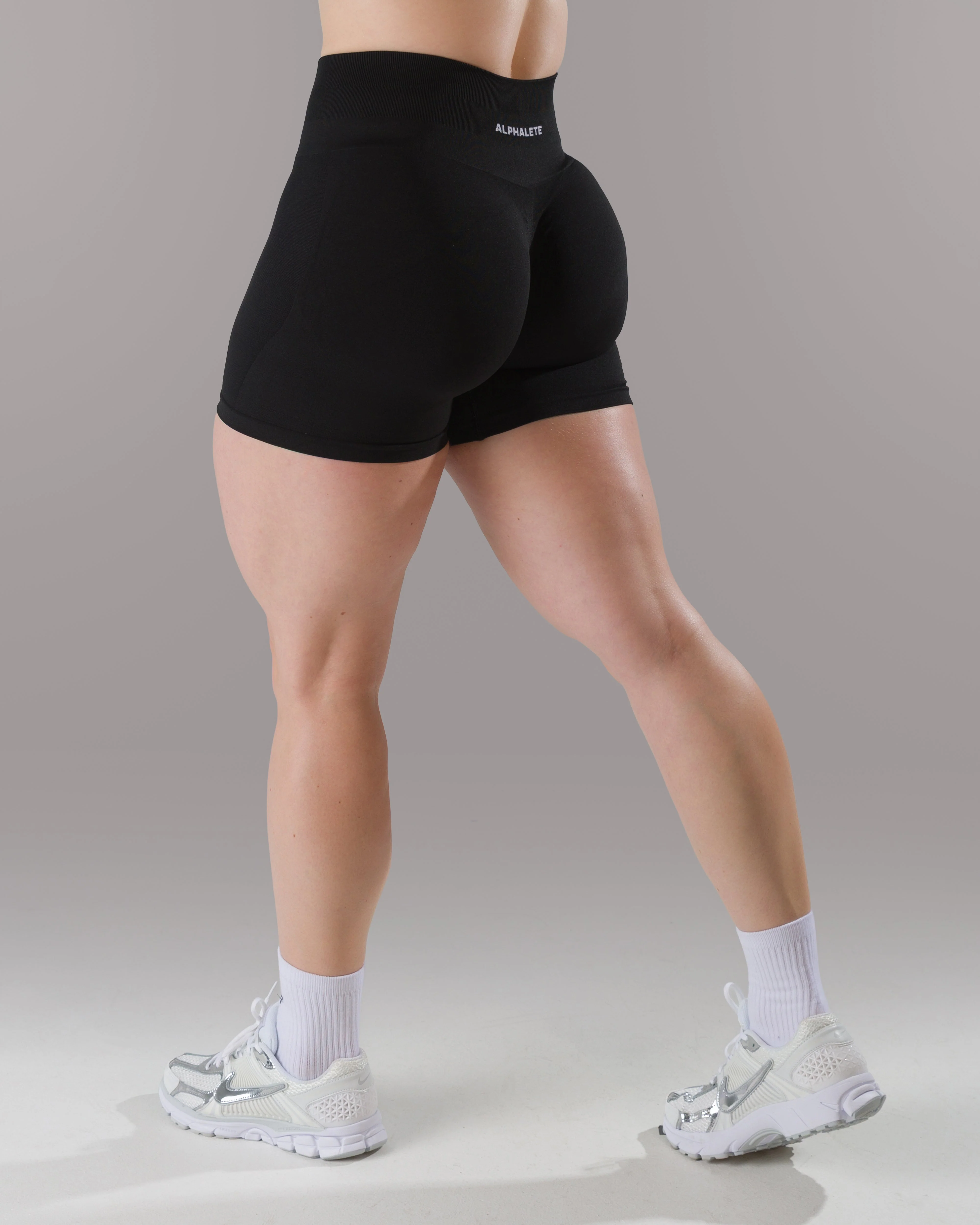 Pump Mid Rise Short - Black w/ Logo - Image 9