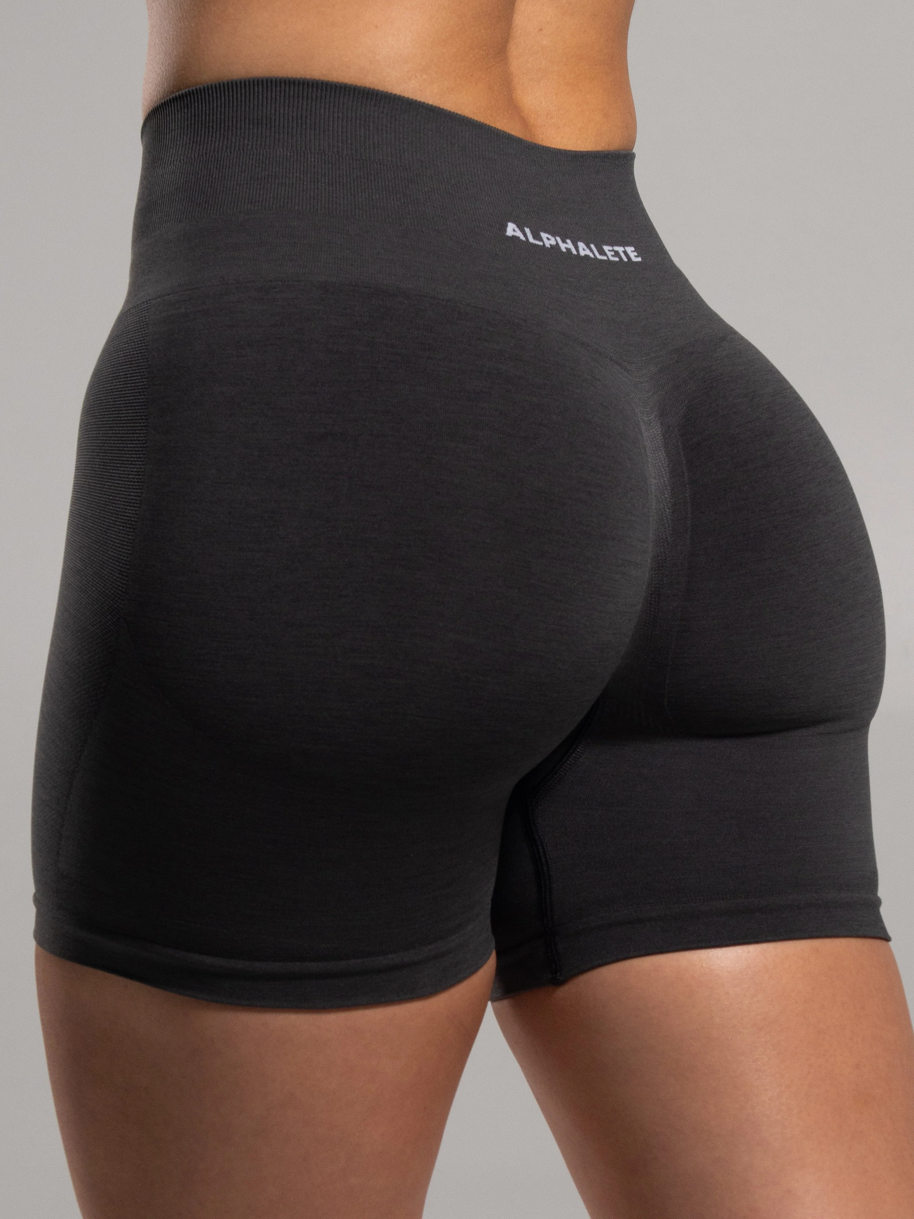 Pump Mid Rise Short - Dark Heather Grey - Image 6