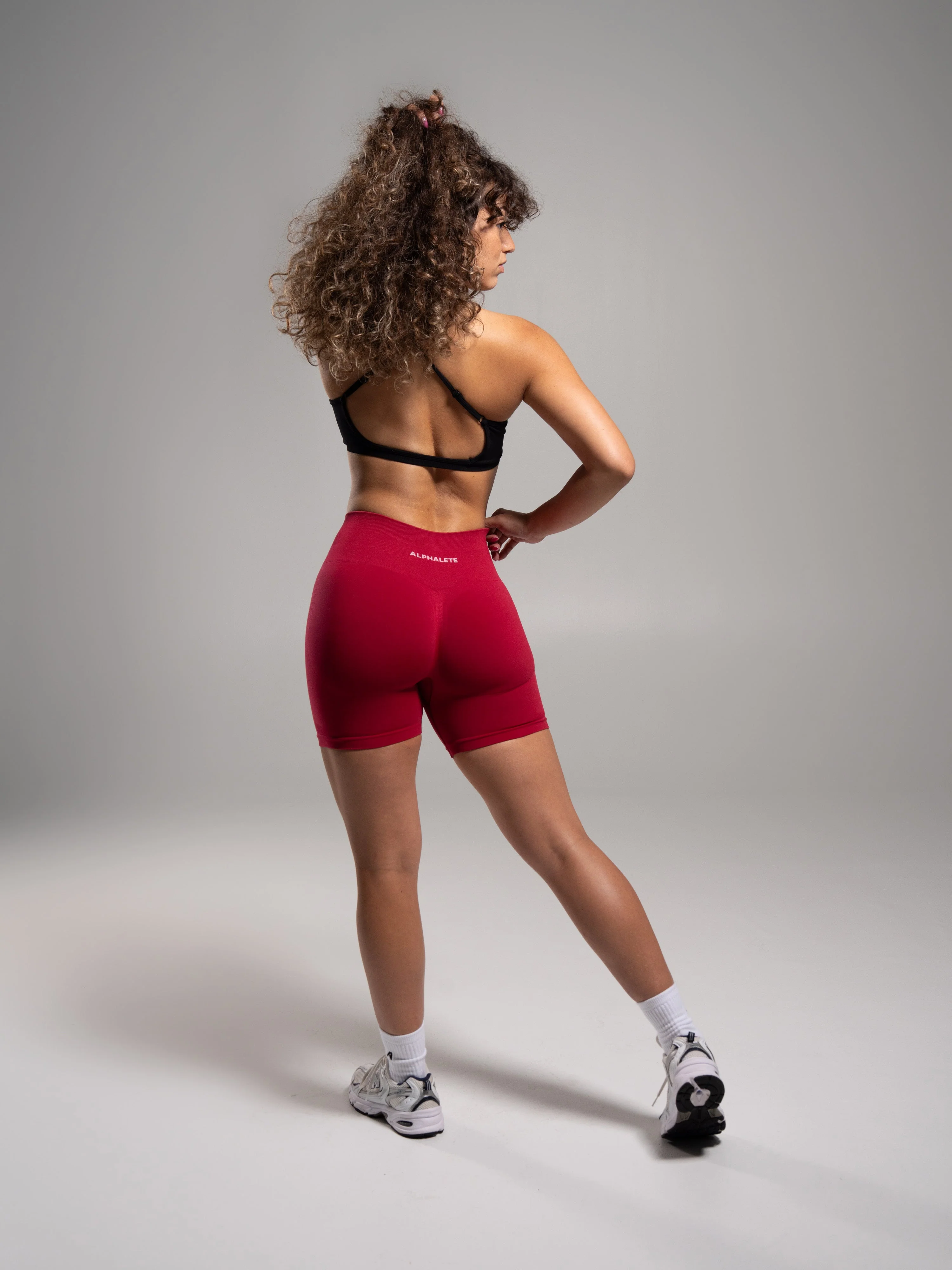 Pump Mid Rise Short - Scarlet - Image 4