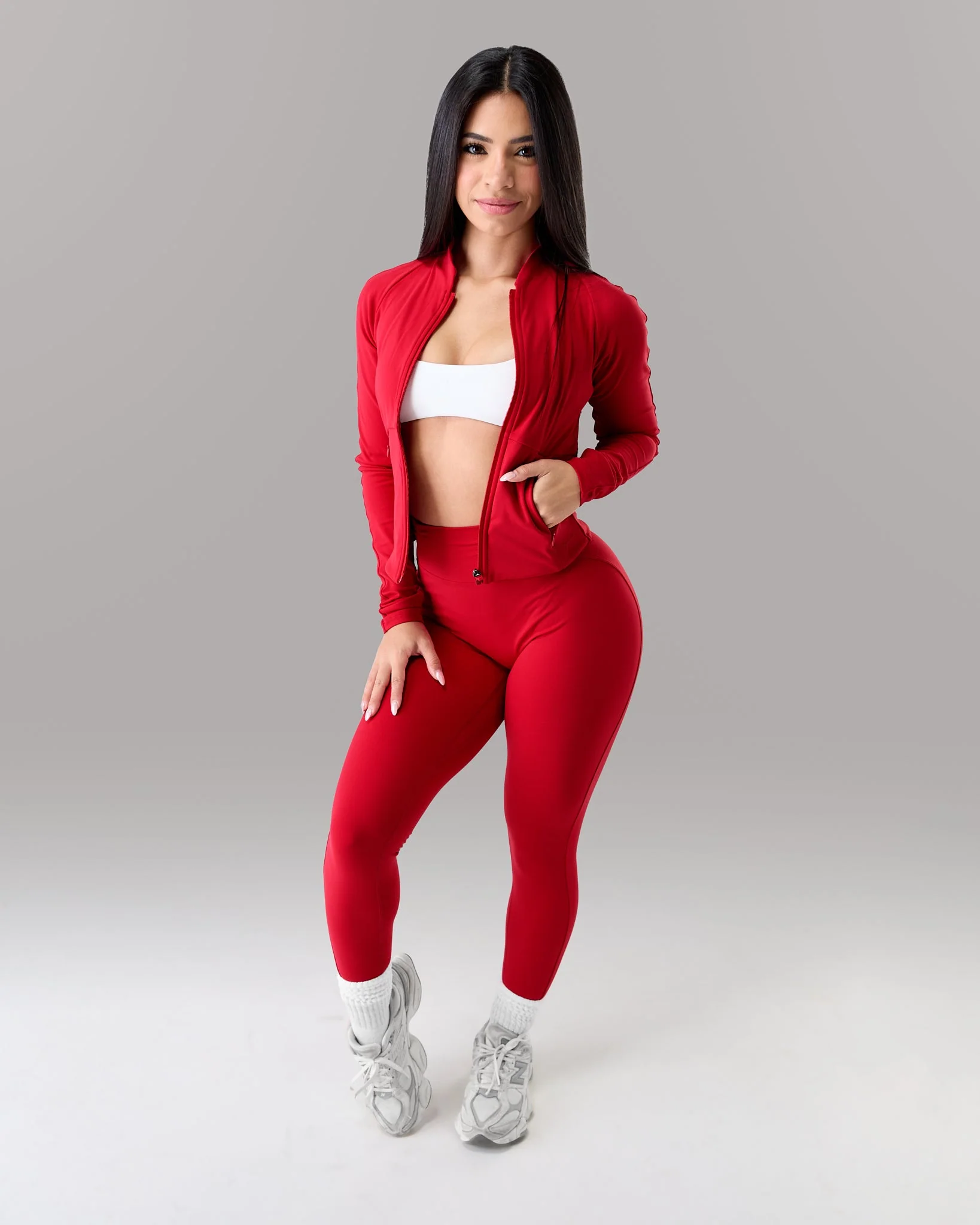 Aura Sculpt Jacket - Scarlet - Image 2