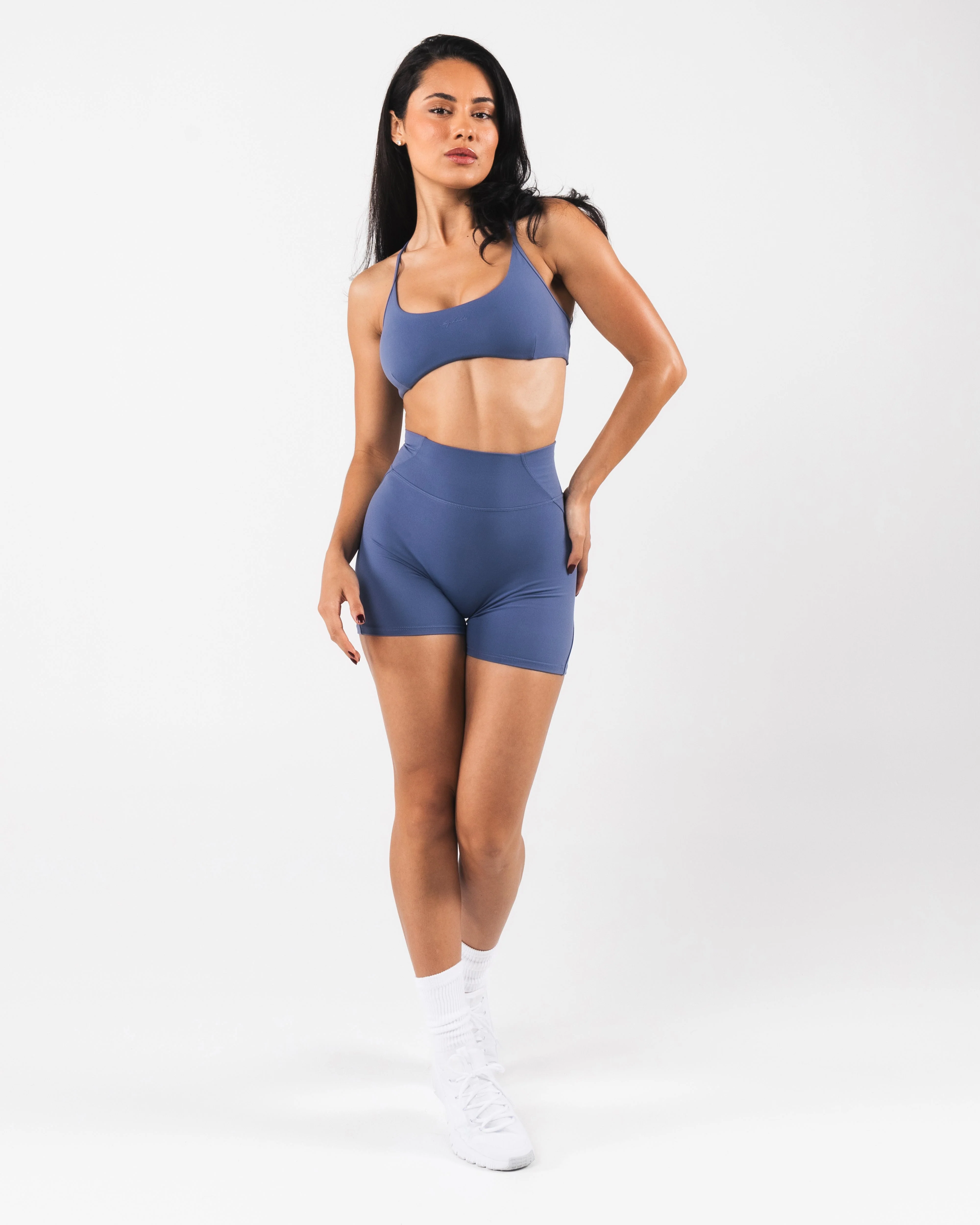 Aura Strappy Bra - Dusty Blue - Image 3