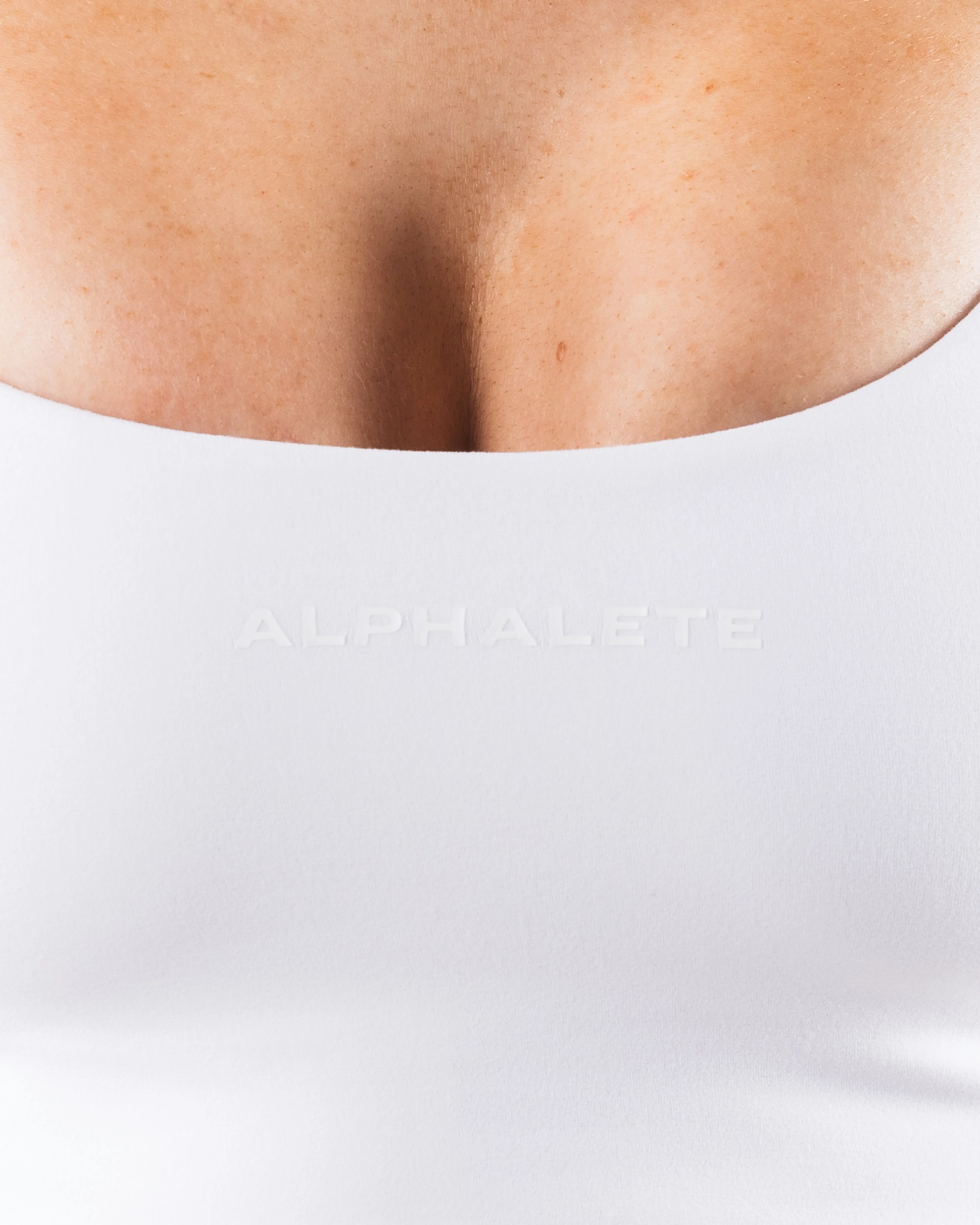 Aura Strappy Longline Bra - White - Image 5