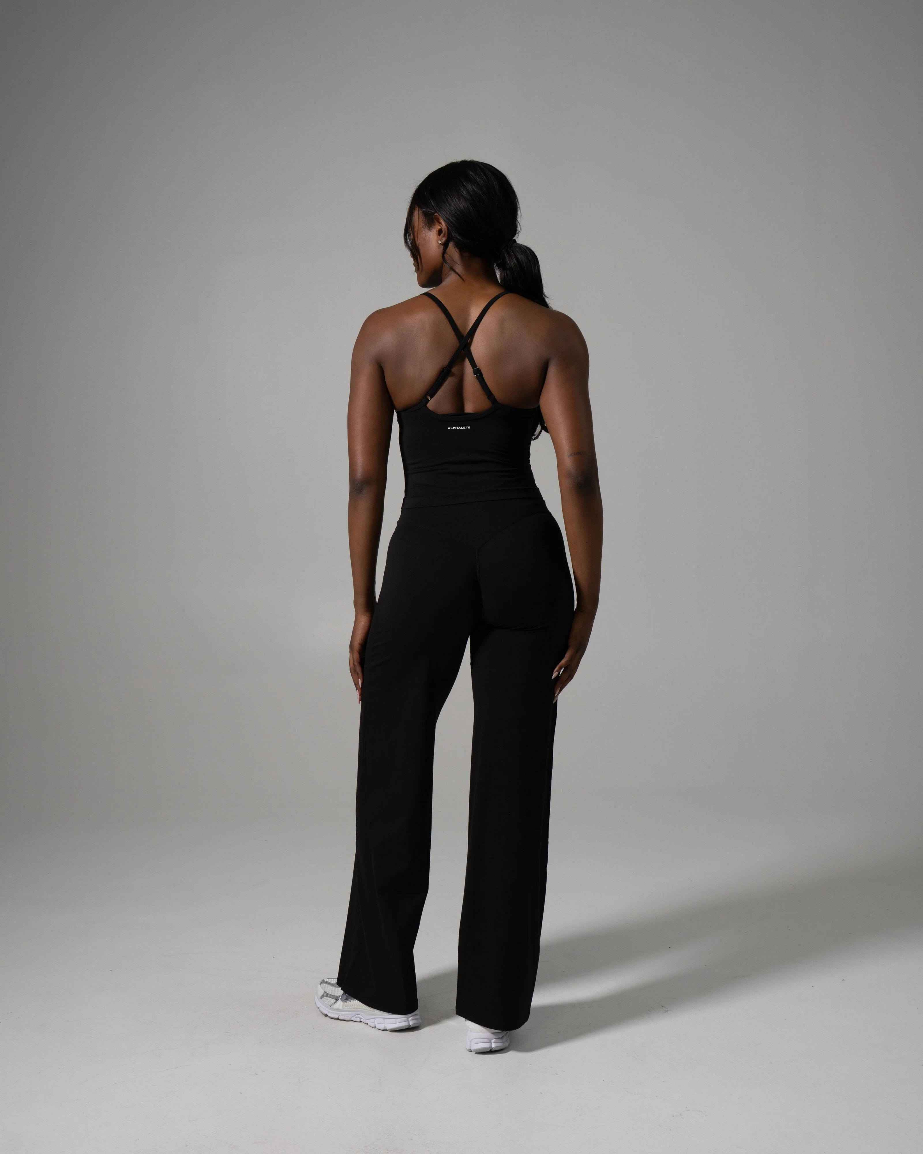 Aura Wide Leg Pant Long - Black - Image 4
