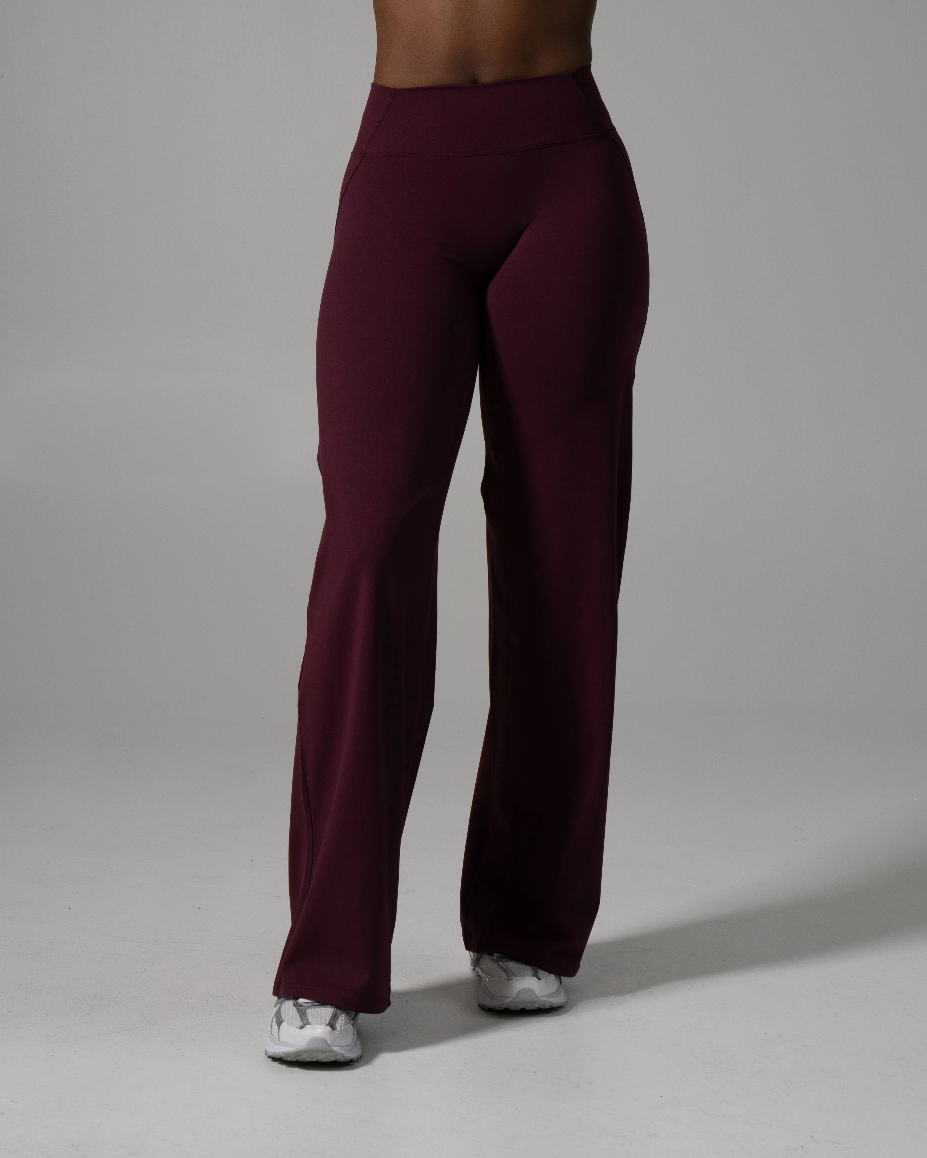 Aura Wide Leg Pant Long - Merlot - Image 3