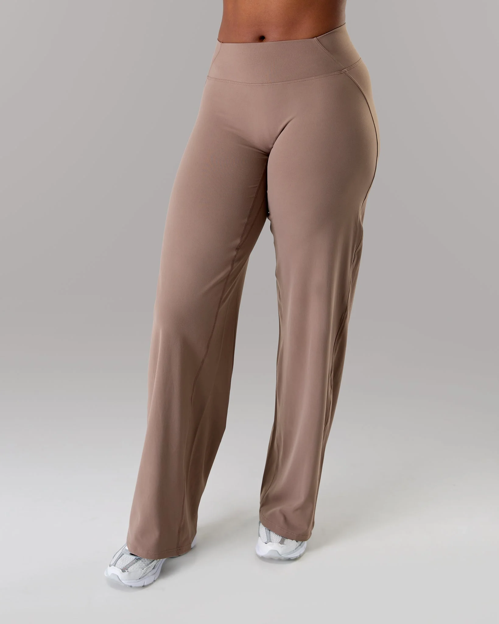 Aura Wide Leg Pant Long - Mocha - Image 5