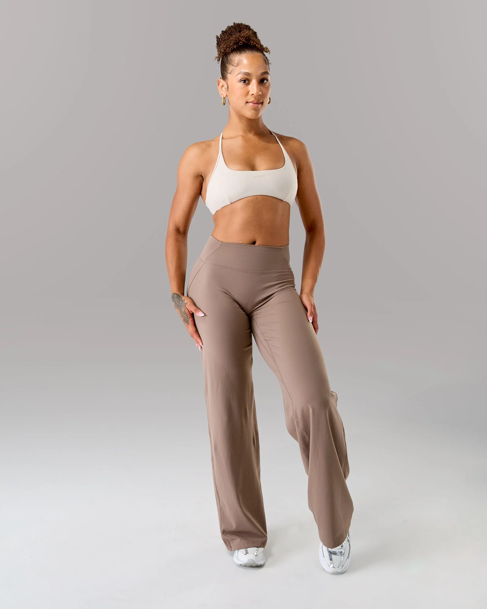 Aura Wide Leg Pant - Mocha - Image 3