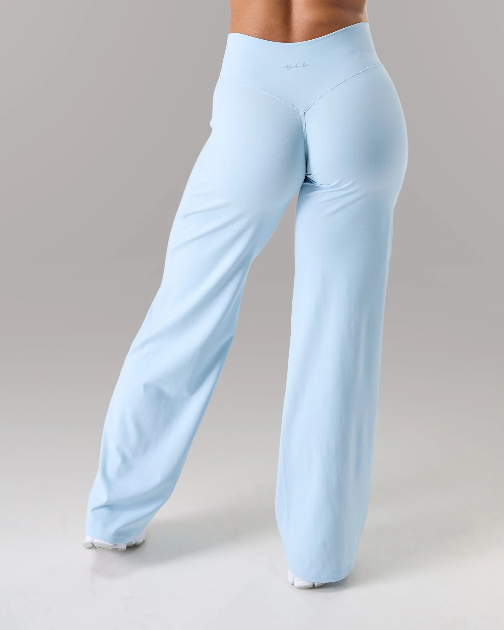 Aura Wide Leg Pant - Powder Blue - Image 4
