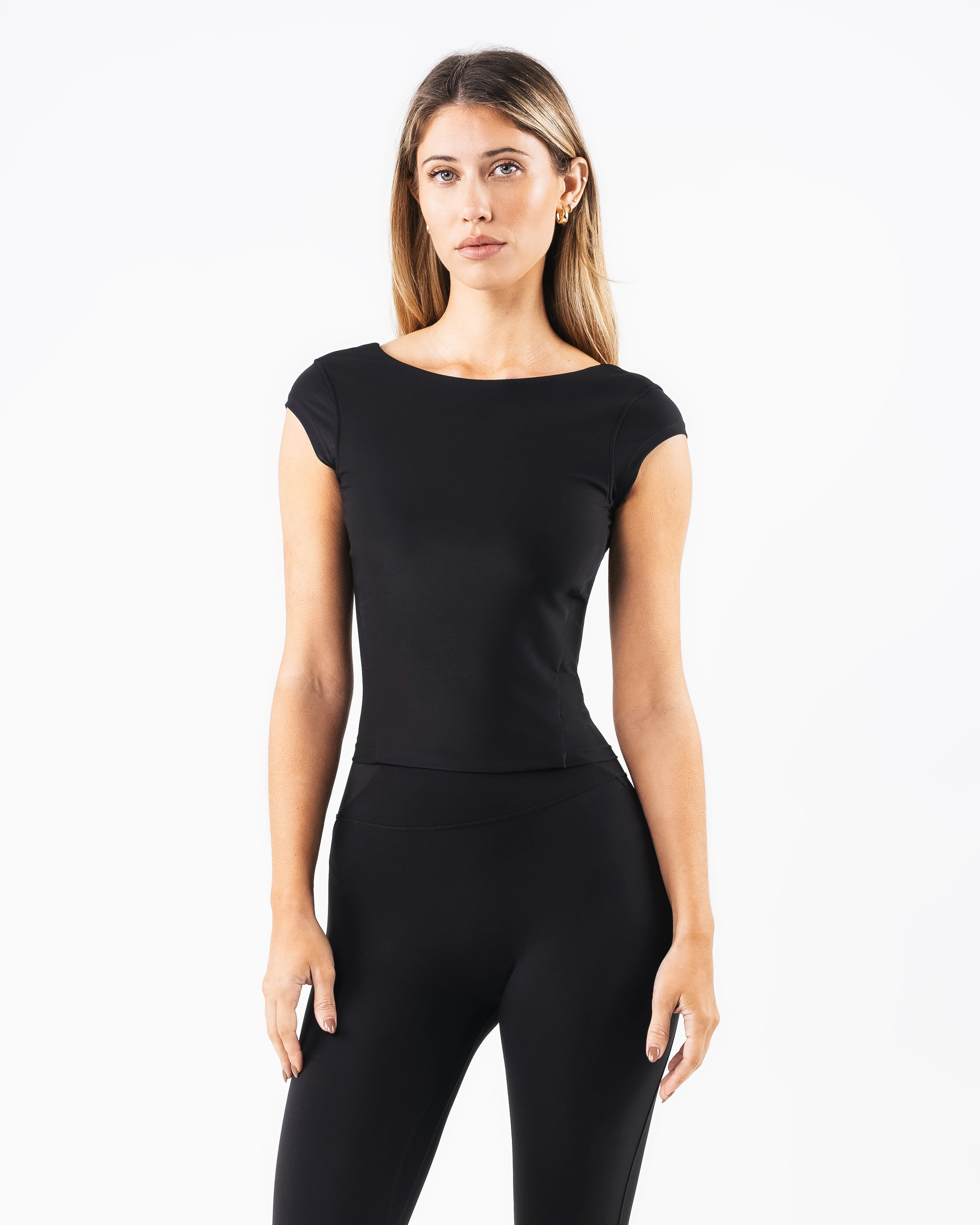 Basics Open Back Top - Black - Image 3
