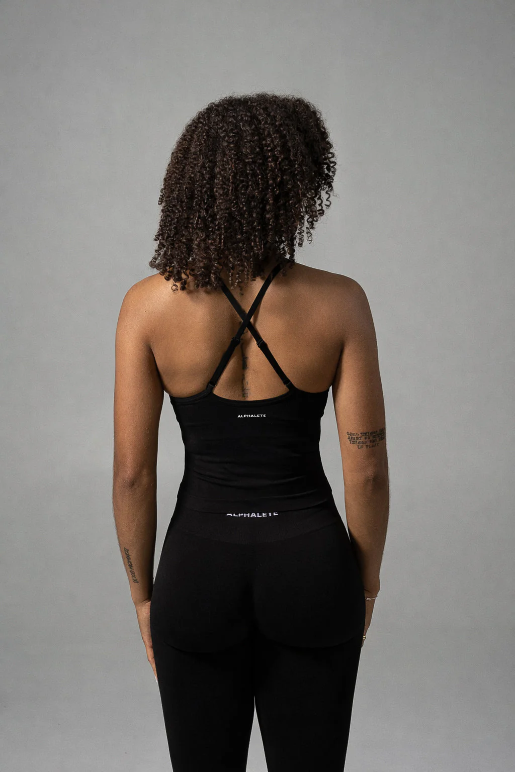 Crossed Push Tank - Black - Image 2