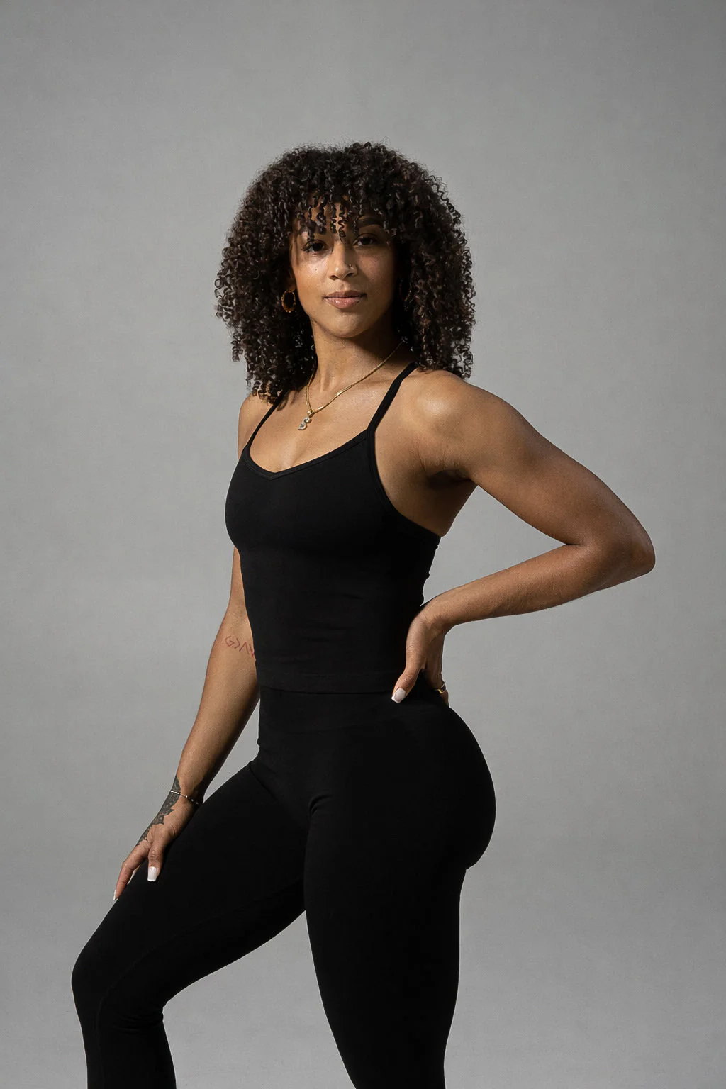 Crossed Push Tank - Black - Image 3