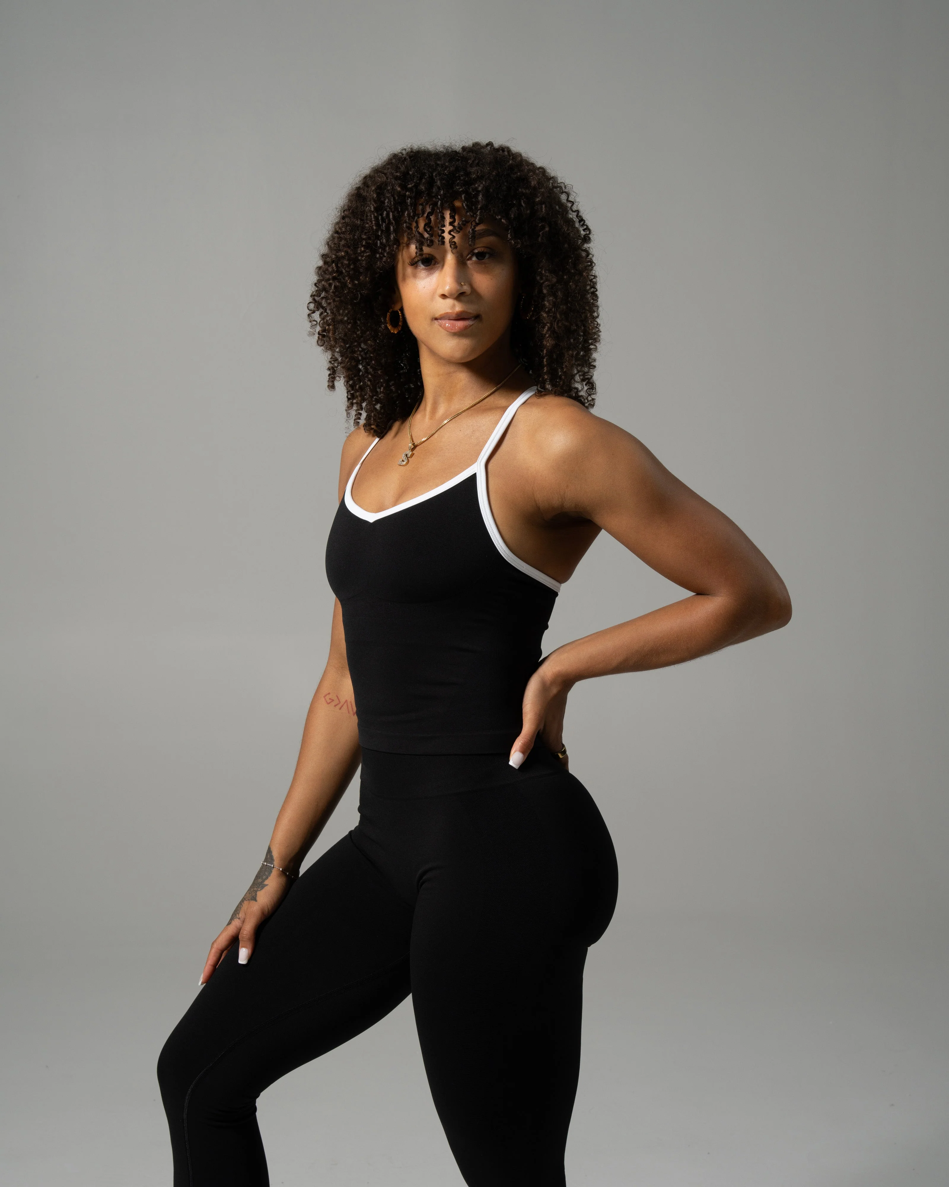 Crossed Push Tank - Black Contrast - Image 3