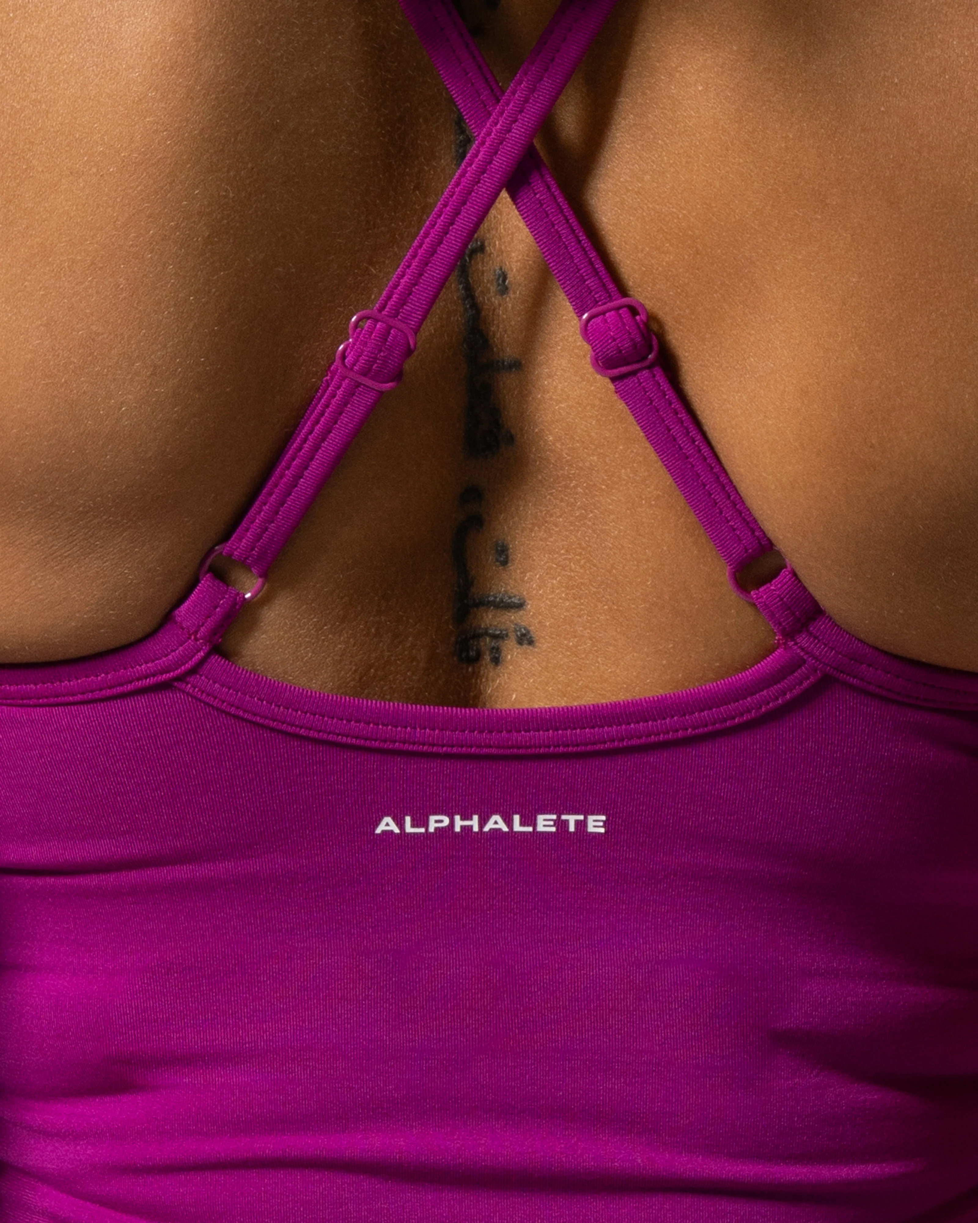 Crossed Push Tank - Dark Fuchsia - Image 4