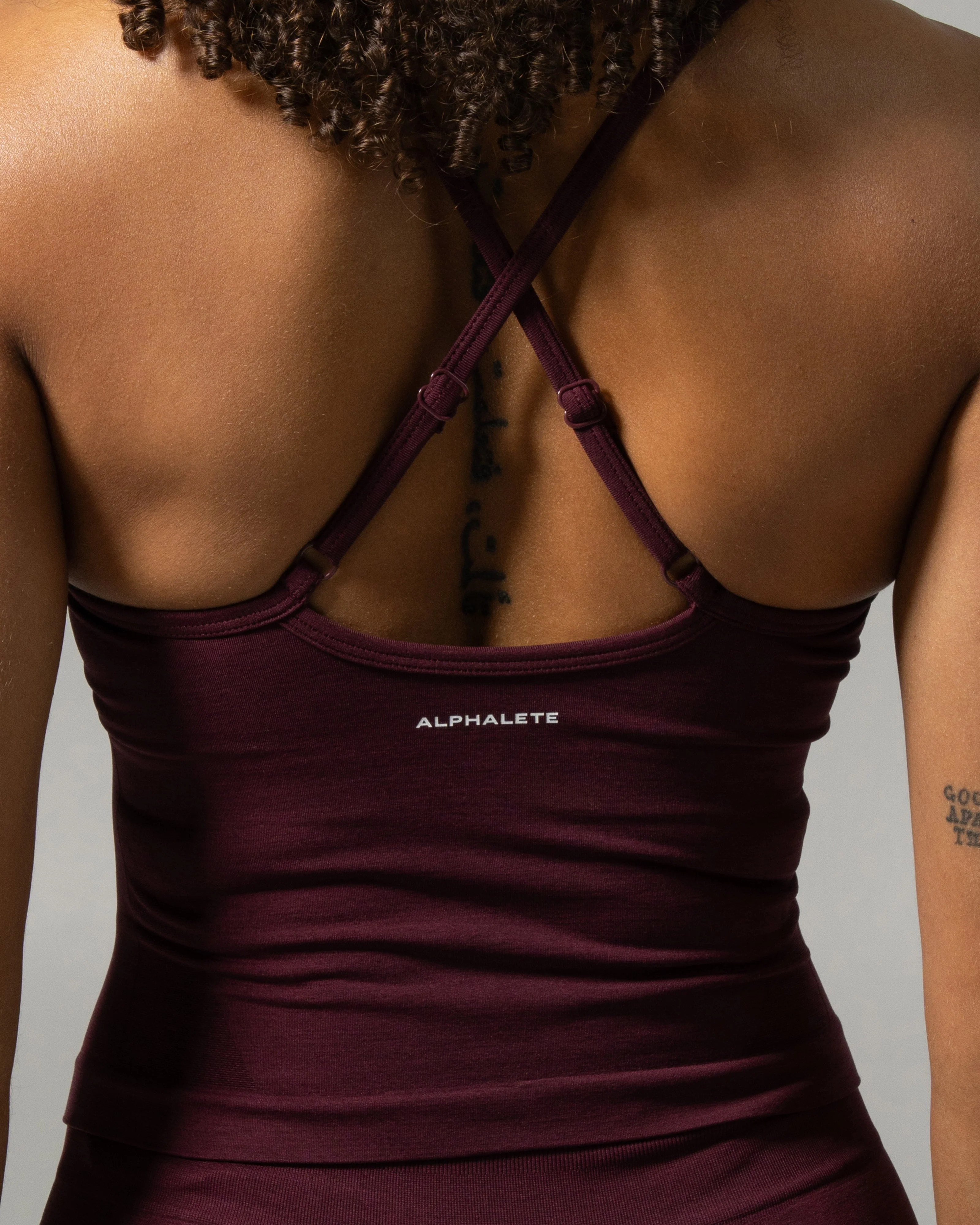 Crossed Push Tank - Merlot - Image 4
